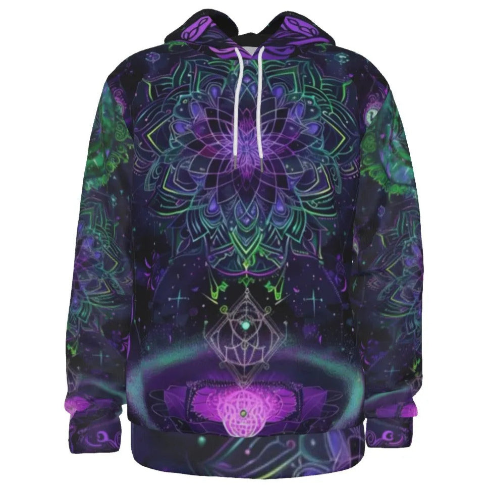 Mystic Aesthetic Hoodie, Mystic Mandala Hoodie, Cosmic Tarot Hoodie, Sacred Geometry Hoodie, Trippy Psychedelic Hoodie, Spiritual Festival Wear