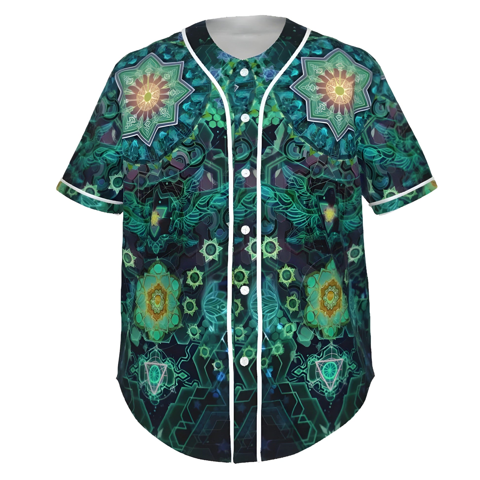 Yantric Geometry Baseball Shirt, Sacred Geometry Graphic Tee, Spiritual Festival Wear, Psychedelic Sportswear, Chakra Shirt