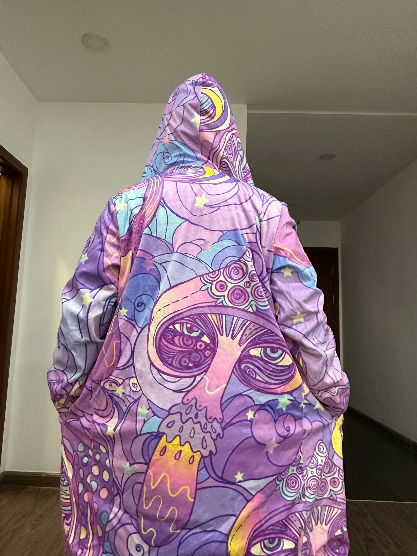 Psychedelic Mushroom Cloak, Mushroom Colorful Cloak, Mushroom Cloak