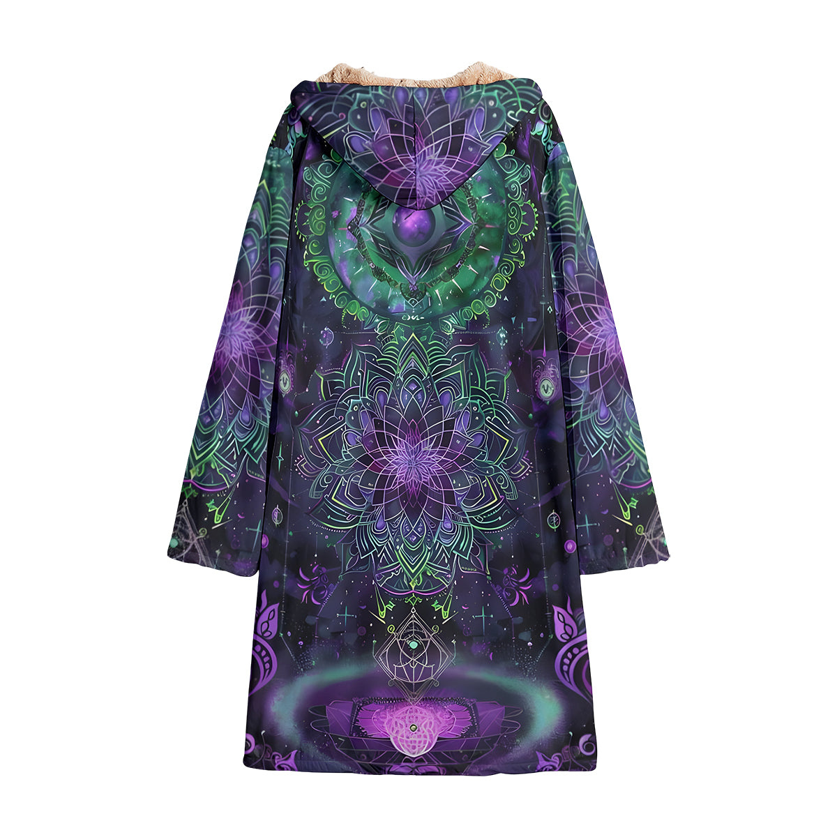 Mystic Aesthetic Cloak, Mystic Mandala Cloak, Cosmic Tarot Cloak, Sacred Geometry Cloak, Trippy Psychedelic Cloak, Spiritual Festival Wear