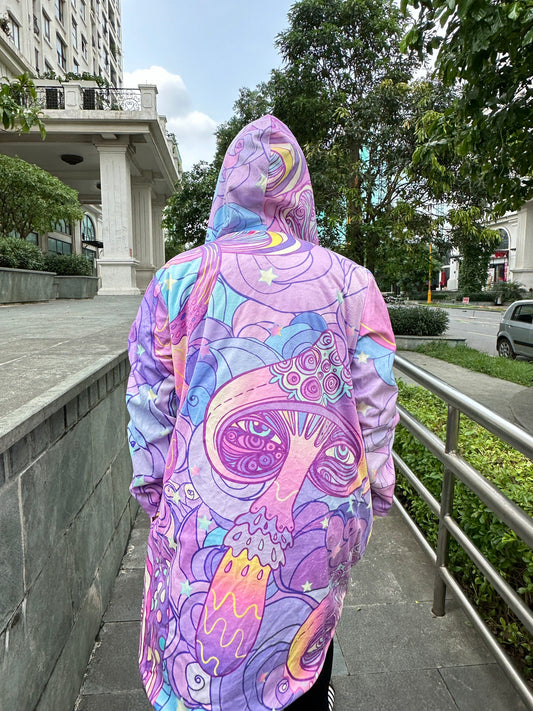 Psychedelic Mushroom Cloak, Mushroom Colorful Cloak, Mushroom Cloak