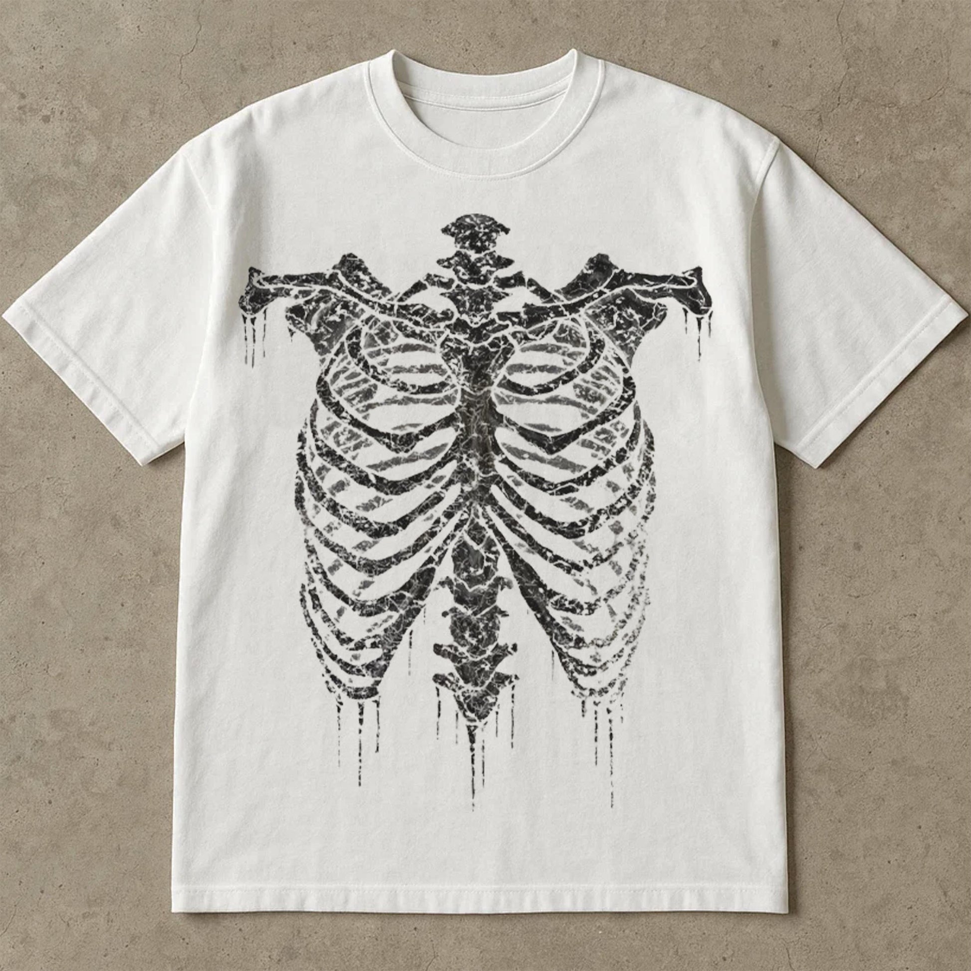 Skeleton Rib Vintage Graphic Custom T Shirt, Halloween Tee Shirt, Retro Skeleton Gothic Tee, 90s Dark Art Horror Shirt, Halloween Costume Ideas Shirt