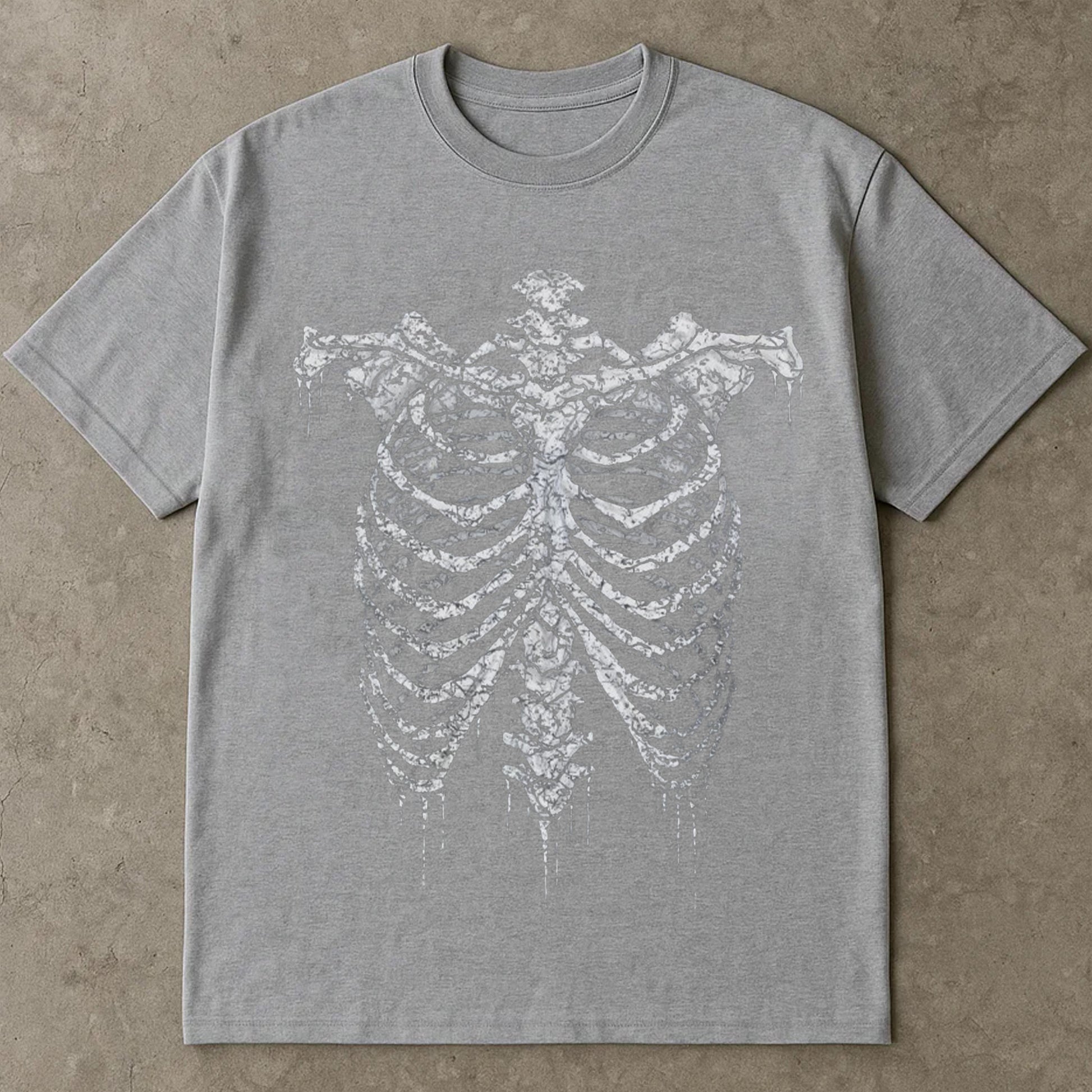 Skeleton Rib Vintage Graphic Custom T Shirt, Halloween Tee Shirt, Retro Skeleton Gothic Tee, 90s Dark Art Horror Shirt, Halloween Costume Ideas Shirt