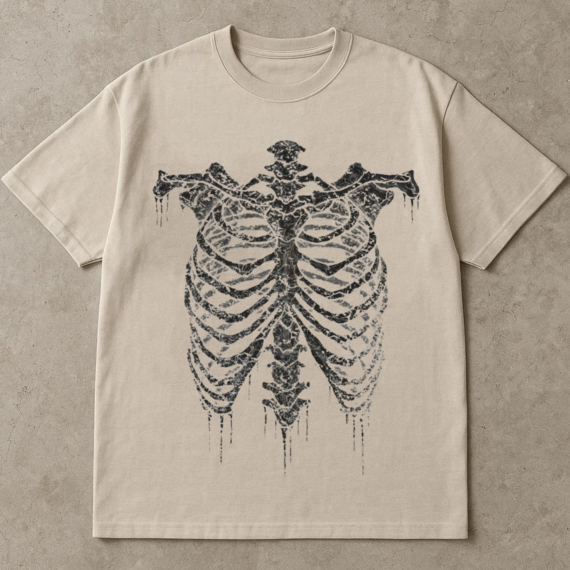 Skeleton Rib Vintage Graphic Custom T Shirt, Halloween Tee Shirt, Retro Skeleton Gothic Tee, 90s Dark Art Horror Shirt, Halloween Costume Ideas Shirt