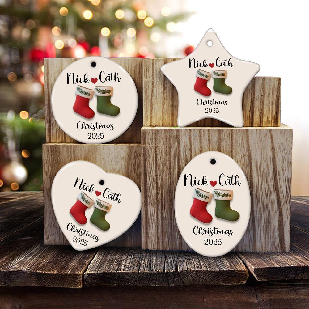 Personalized Couple Christmas Ornament 2025, Custom Couple Christmas 2025 Ornament, Together Ornament, New Couple Keepsake, Gift For Couple