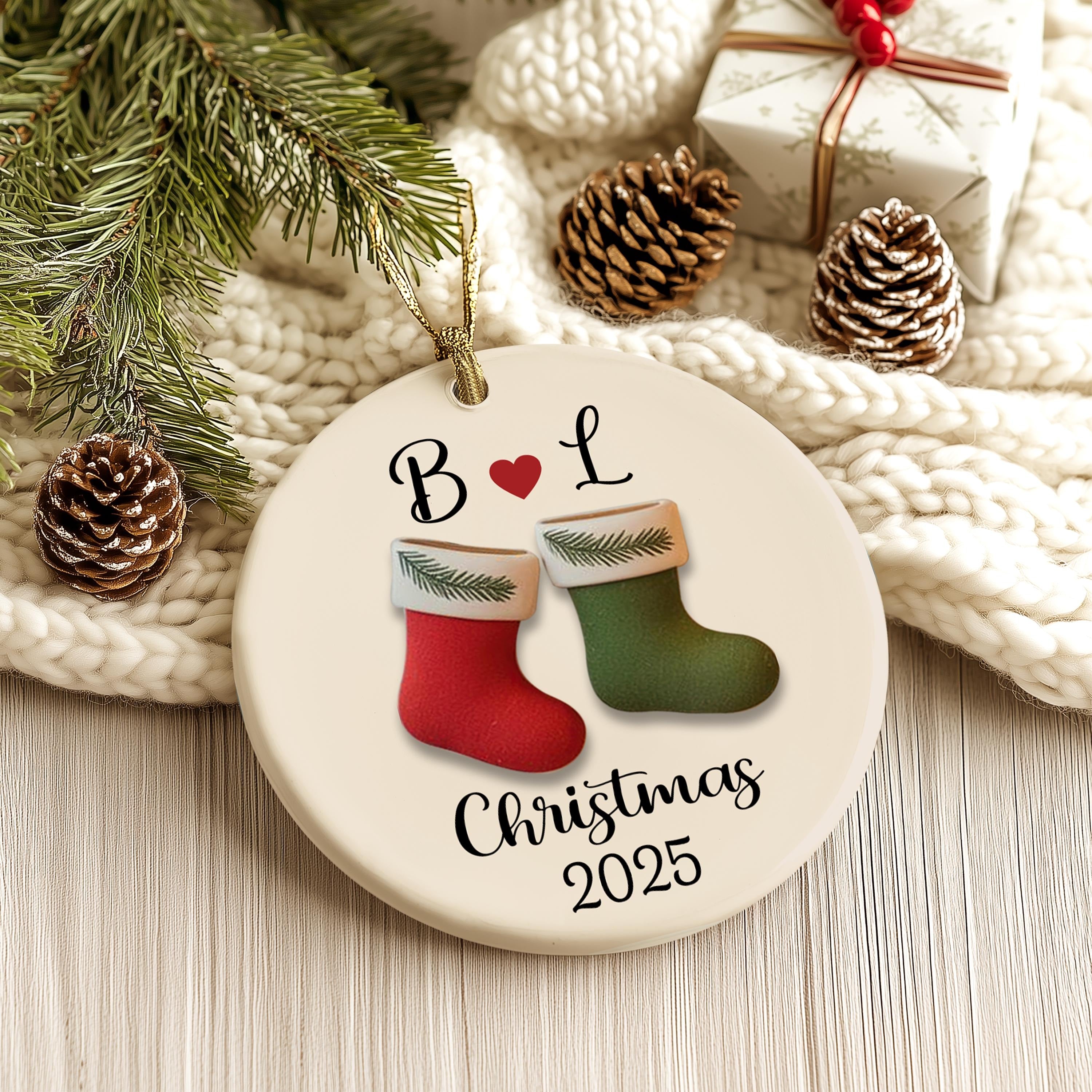Personalized Couple Christmas Ornament 2025, Custom Couple Christmas 2025 Ornament, Together Ornament, New Couple Keepsake, Gift For Couple