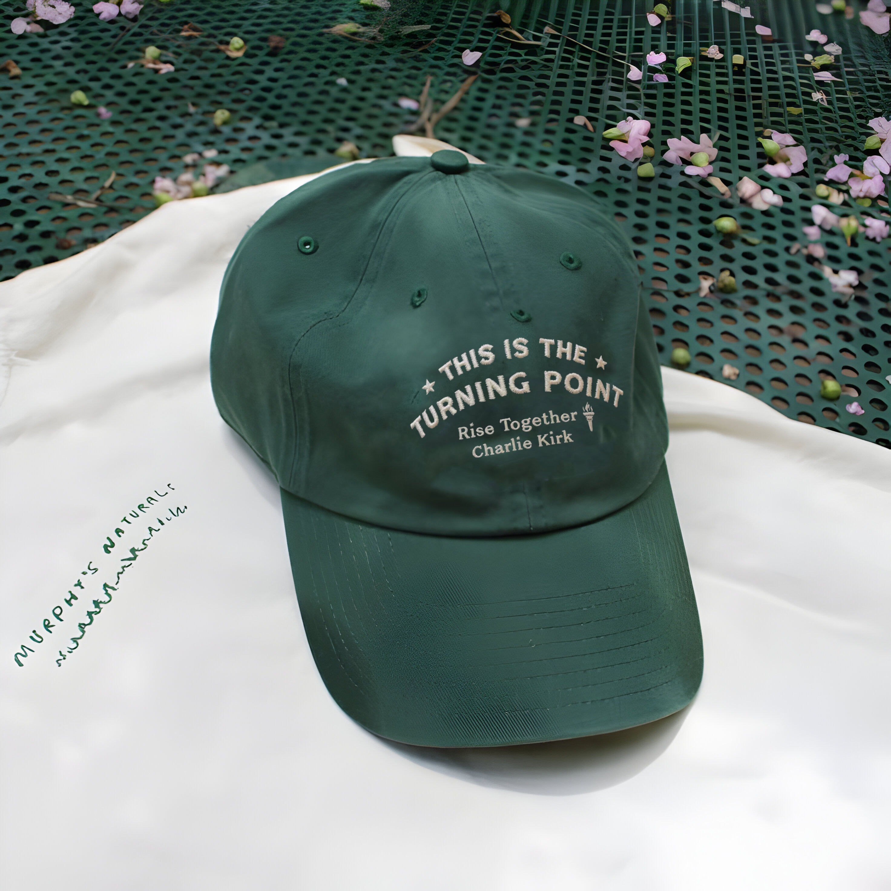 Embroidered This is Turning Point Rise Together Washed Cap, Washed CapFreedom Cap, Politics, Rest in Peace, Embroidered Hat, Patriotic Hat, A True Patriot (Copy)