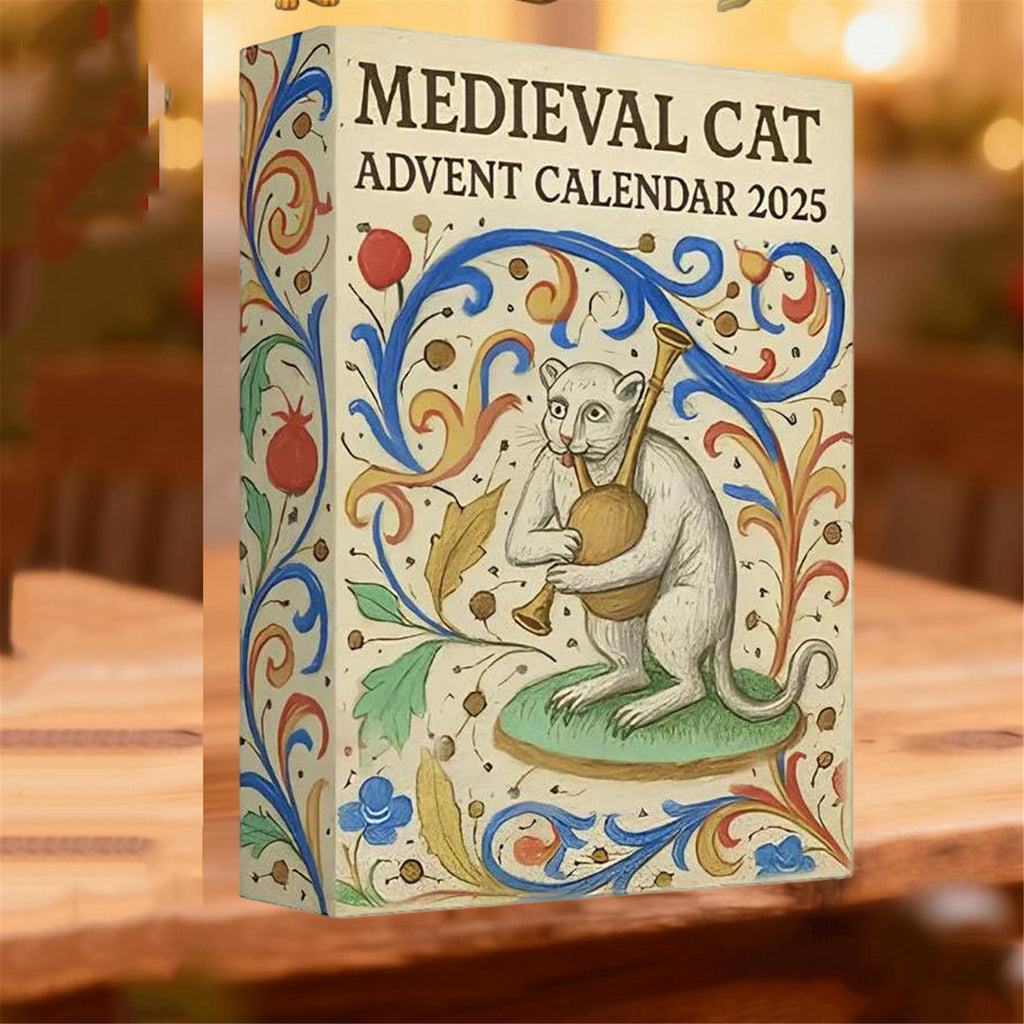 Medieval Cat Advent Calendar 2025, Renaissance Style Collectible Figures, 24 Days Fantasy Holiday Gift