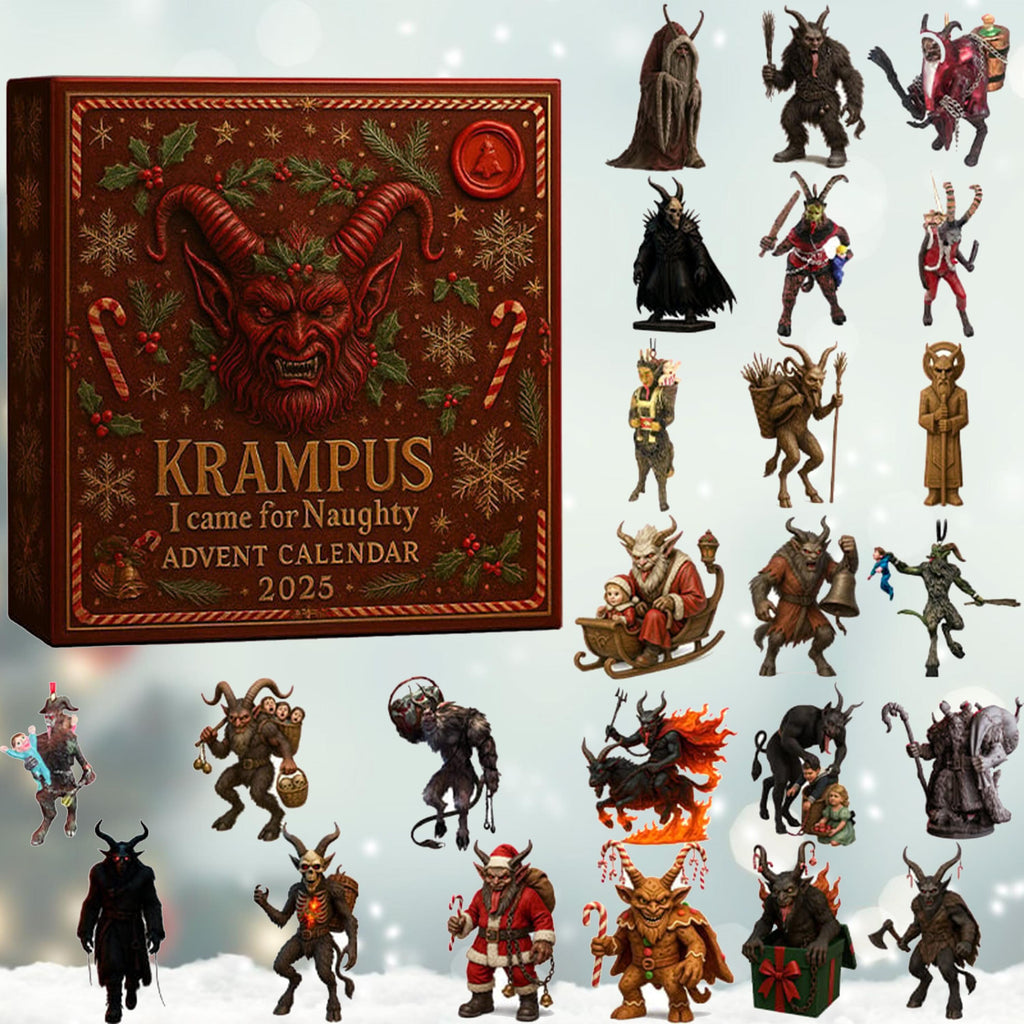Krampus Advent Calendar 2025, Horror Mini Figures, 24 Day Christmas Countdown, Dark Holiday Gift for Adults & Collectors