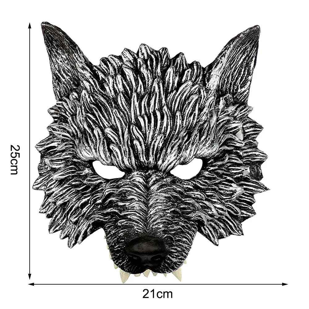 Animal Mask, Scary Mask, 3D Realistic Half Face Mask, Halloween Decorations, Birthday Party, Game Cosplay Costume Accessories