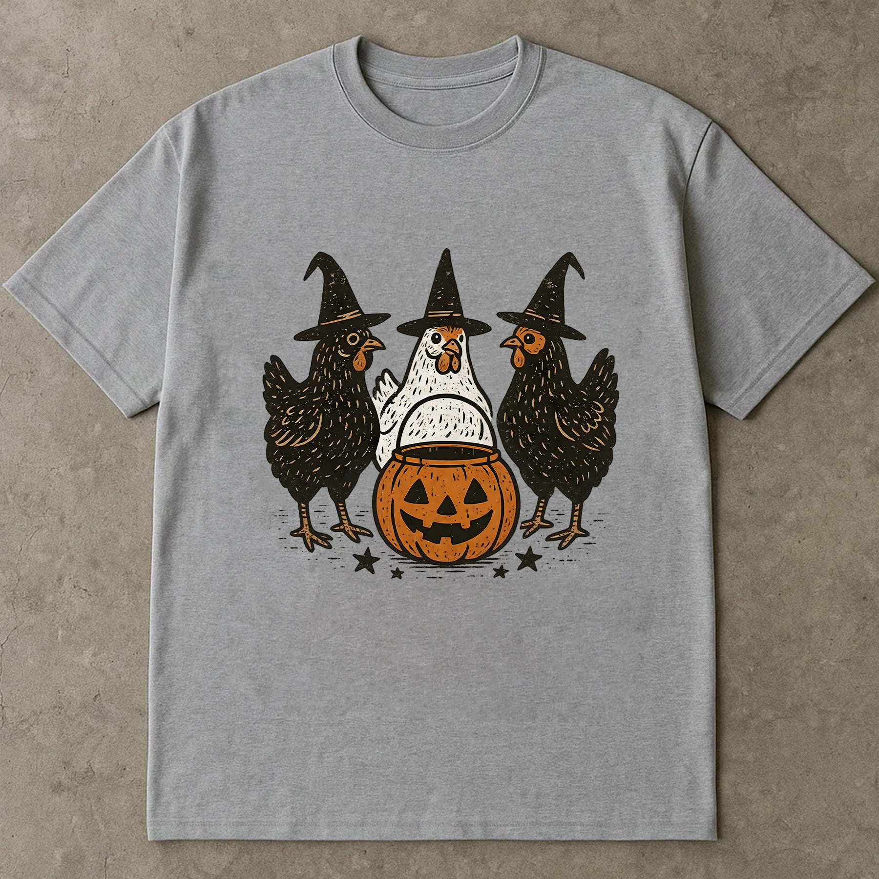 Pumpkin Chicken PNG, Fall Retro Halloween PNG, Thanksgiving Turkey Witch Clipart, Chick or Treat Sublimation Design, Spooky Season Vintage Shirt PNG