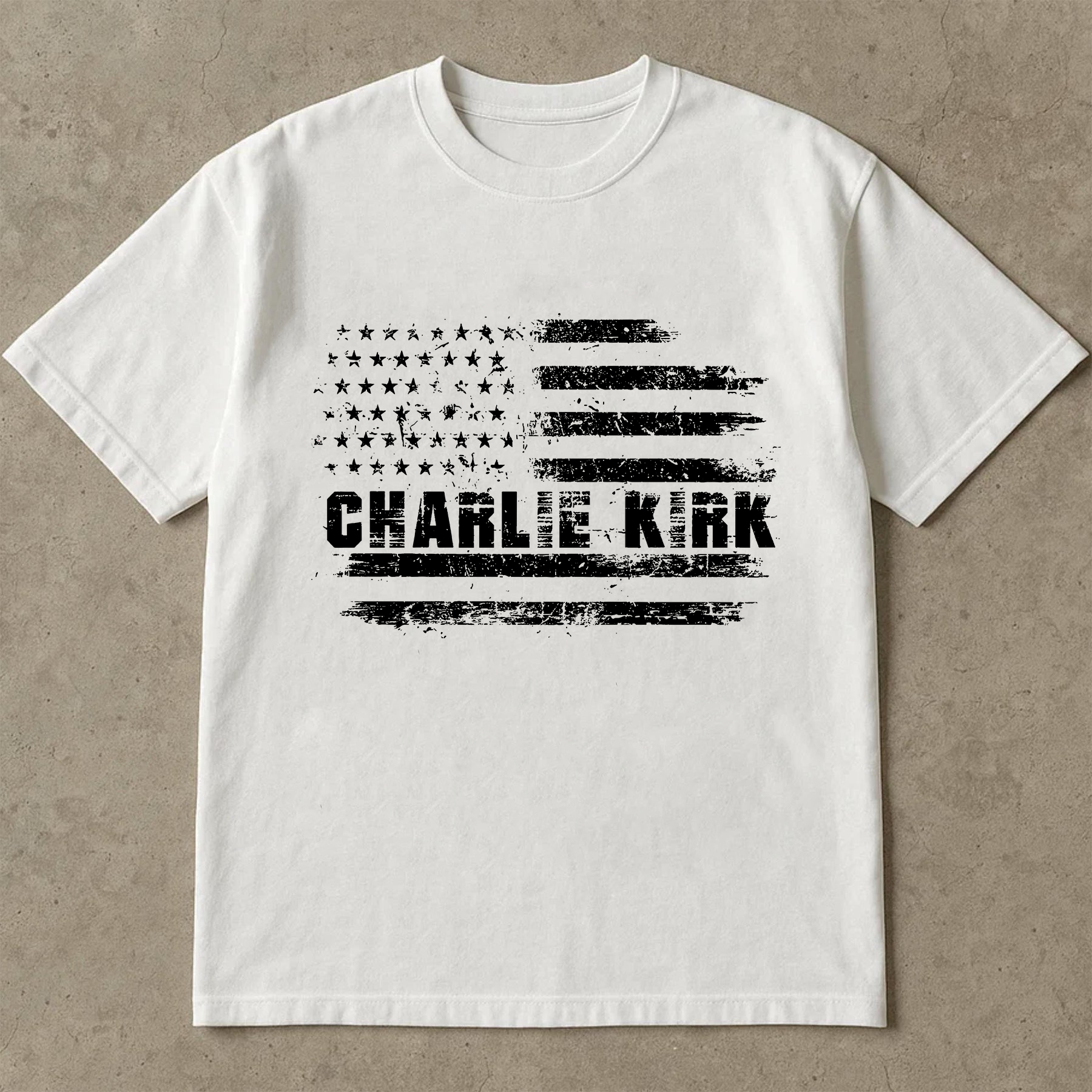 Charlie Kirk USA Flag Shirt, Distressed American Flag Patriot Tee, Conservative Freedom Political TShirt, Liberty Top