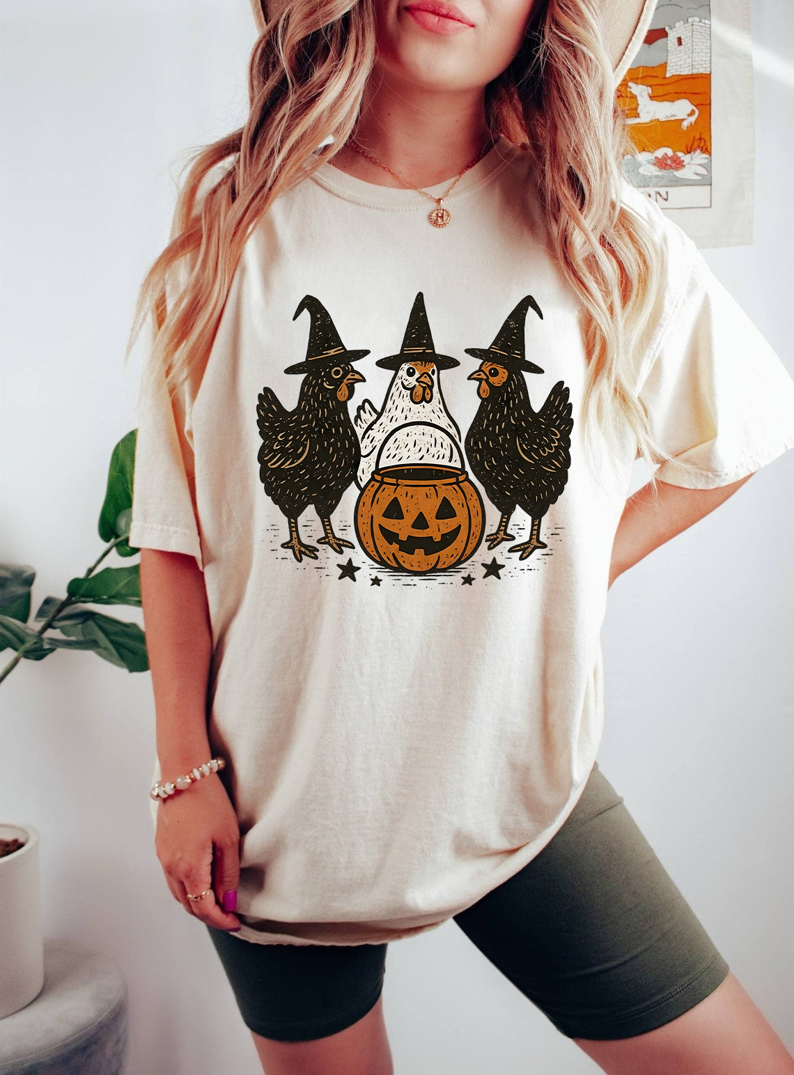 Pumpkin Chicken PNG, Fall Retro Halloween PNG, Thanksgiving Turkey Witch Clipart, Chick or Treat Sublimation Design, Spooky Season Vintage Shirt PNG