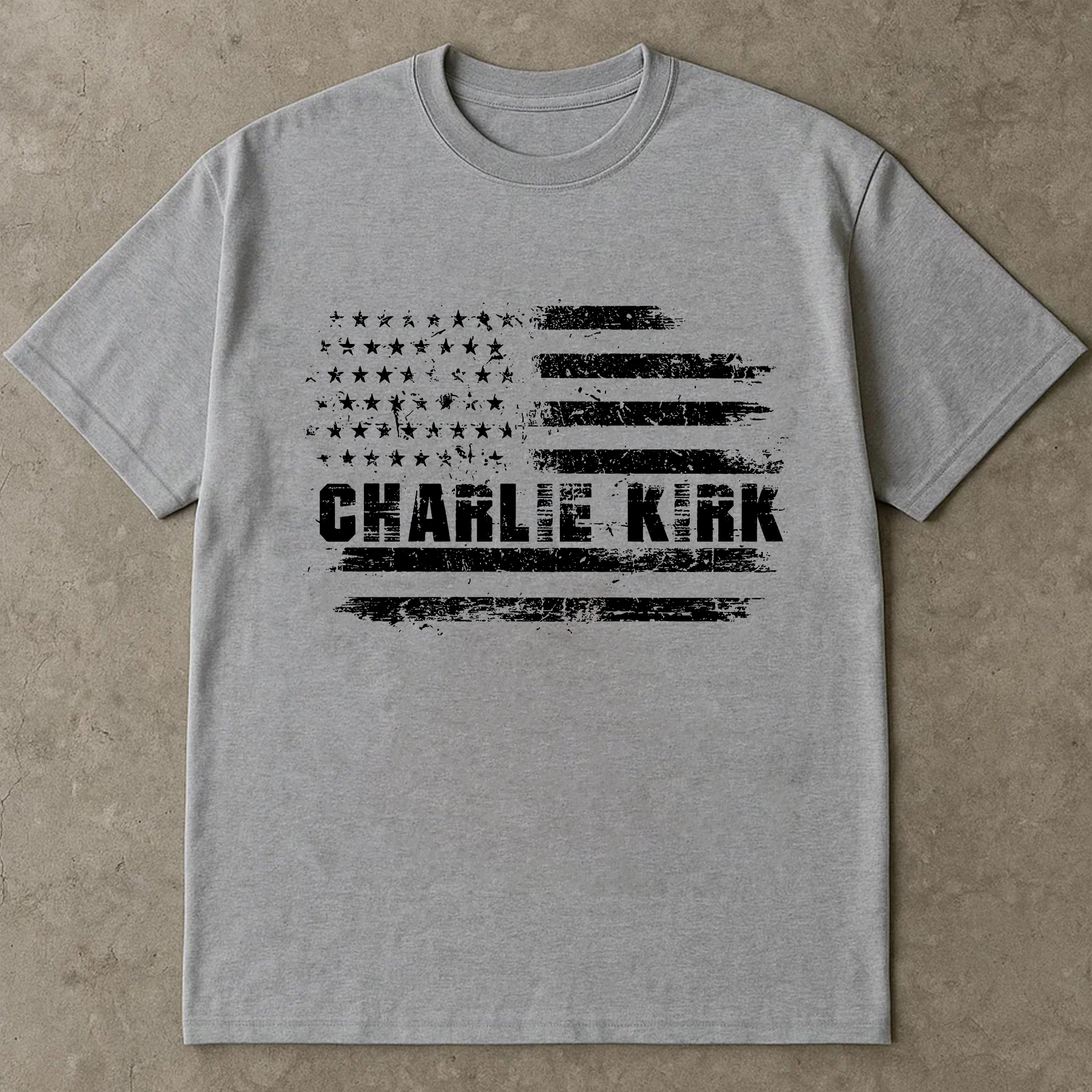 Charlie Kirk USA Flag Shirt, Distressed American Flag Patriot Tee, Conservative Freedom Political TShirt, Liberty Top