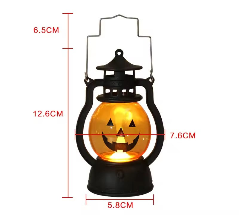 Halloween LED Pumpkin Lantern, Hanging Ghost Candle Light, Retro Oil Lamp Halloween Decor, Halloween Decorations, Indoor Outdoor Decoration