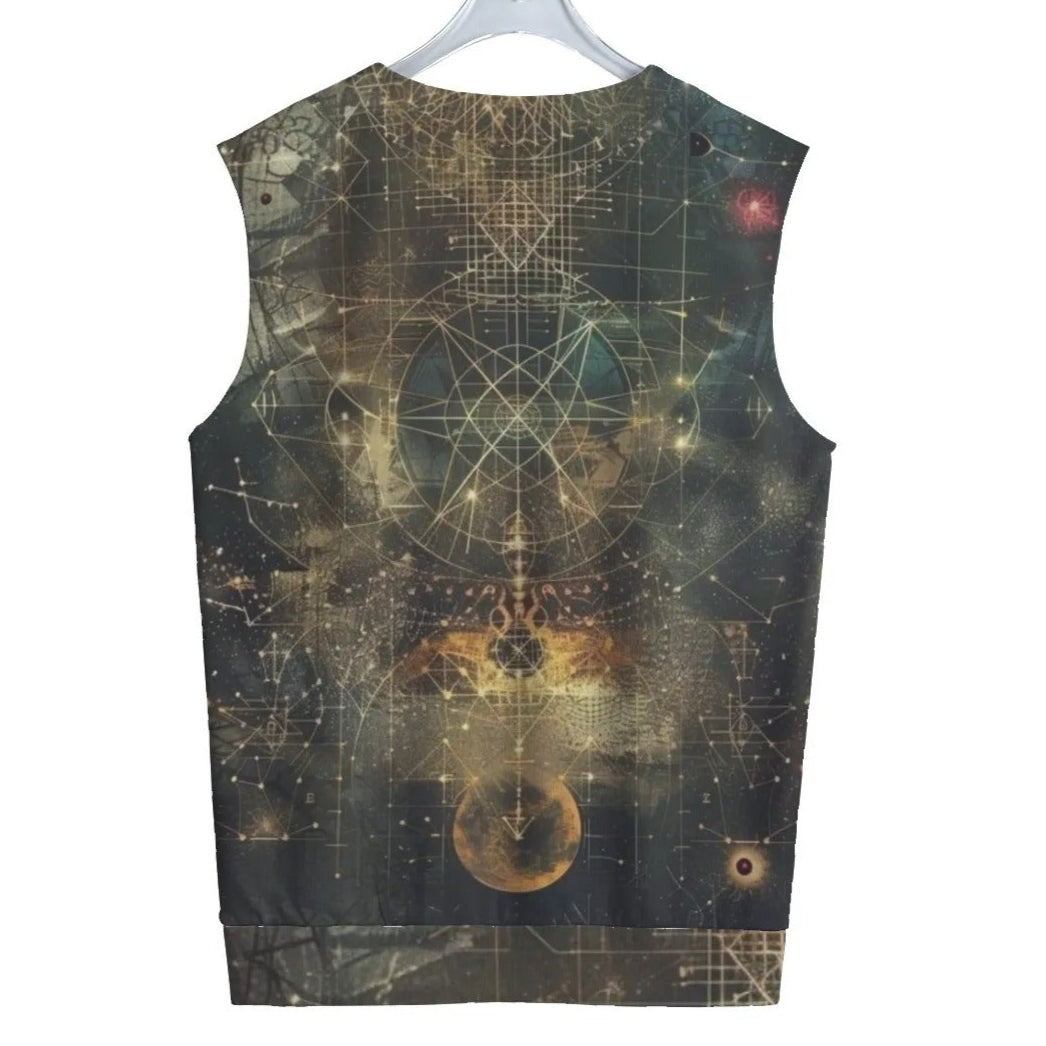 Sacred Geometry Tank Top, Witchy Festival Wear, Celestial Mandala Shirt, Sun and Moon Shirt, Boho Celestial Top