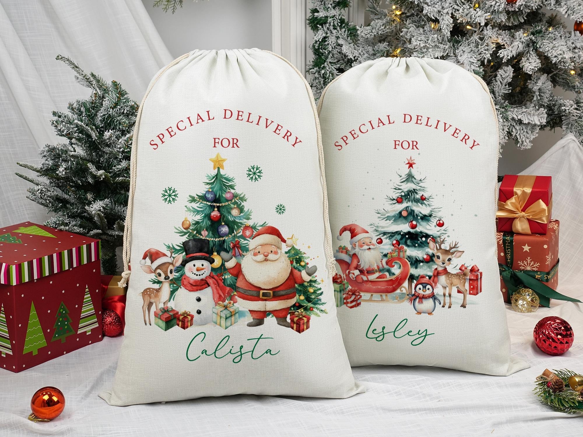 Personalized Santa sack for kids and Adults, Christmas Eve Bag, Christmas Sack 2025, Christmas Gift Sack, Holiday Gift Bag, Santa Delivery Sack