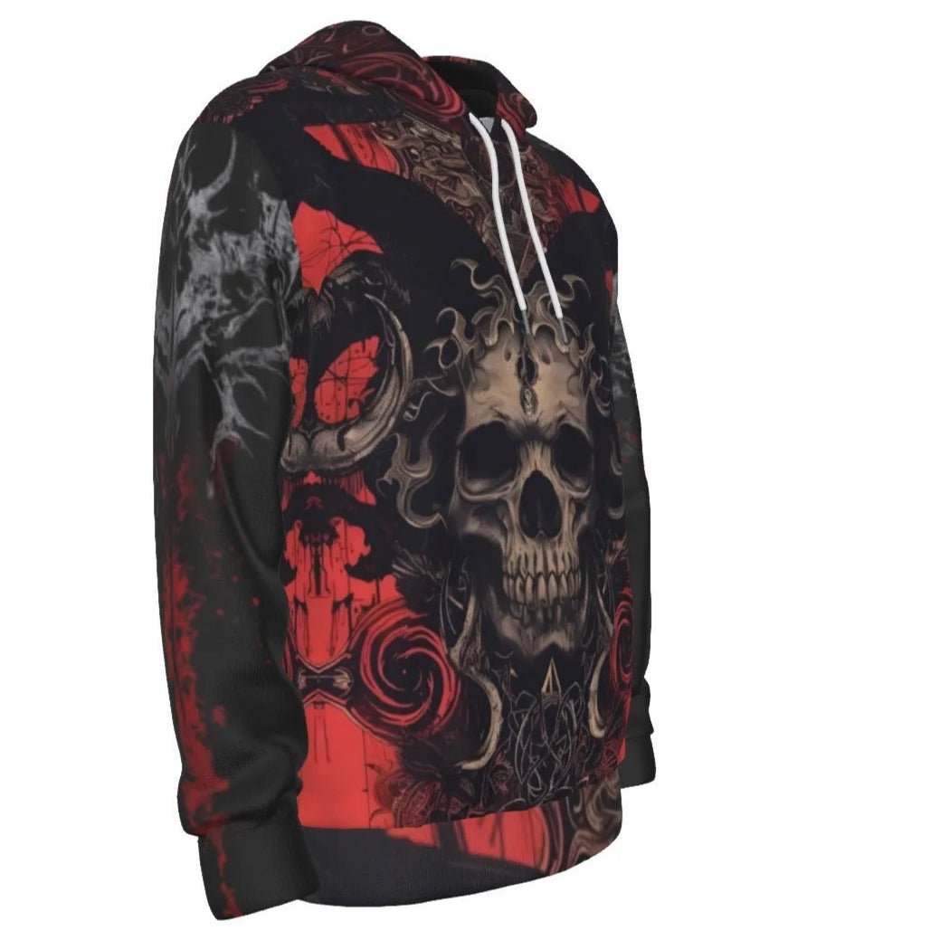 Infernal Mandala Skull Hoodie, Halloween Costume Ideas, Gothic Horror Mandala Sweatshirt, Halloween Horror Nights