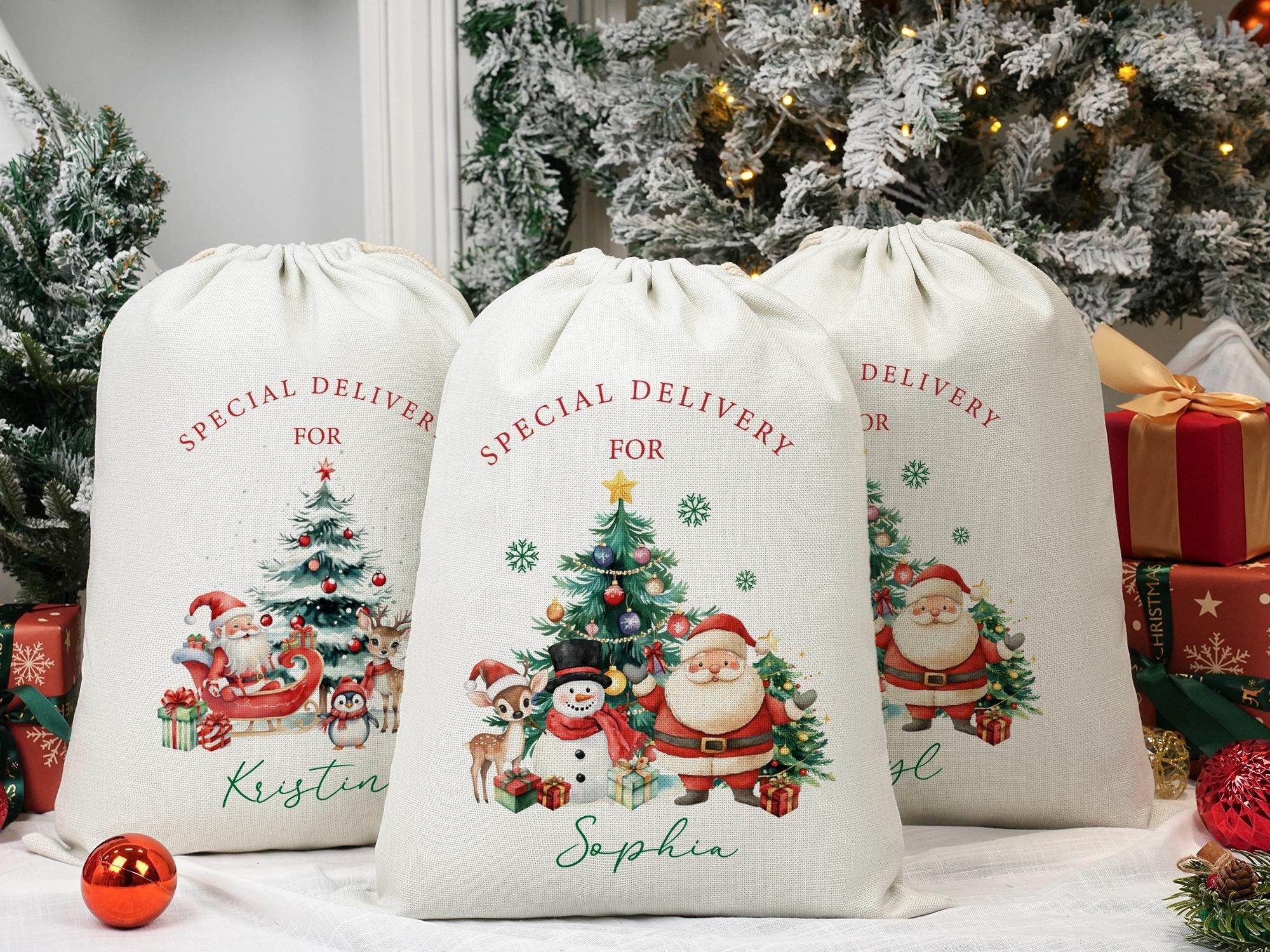 Personalized Santa sack for kids and Adults, Christmas Eve Bag, Christmas Sack 2025, Christmas Gift Sack, Holiday Gift Bag, Santa Delivery Sack