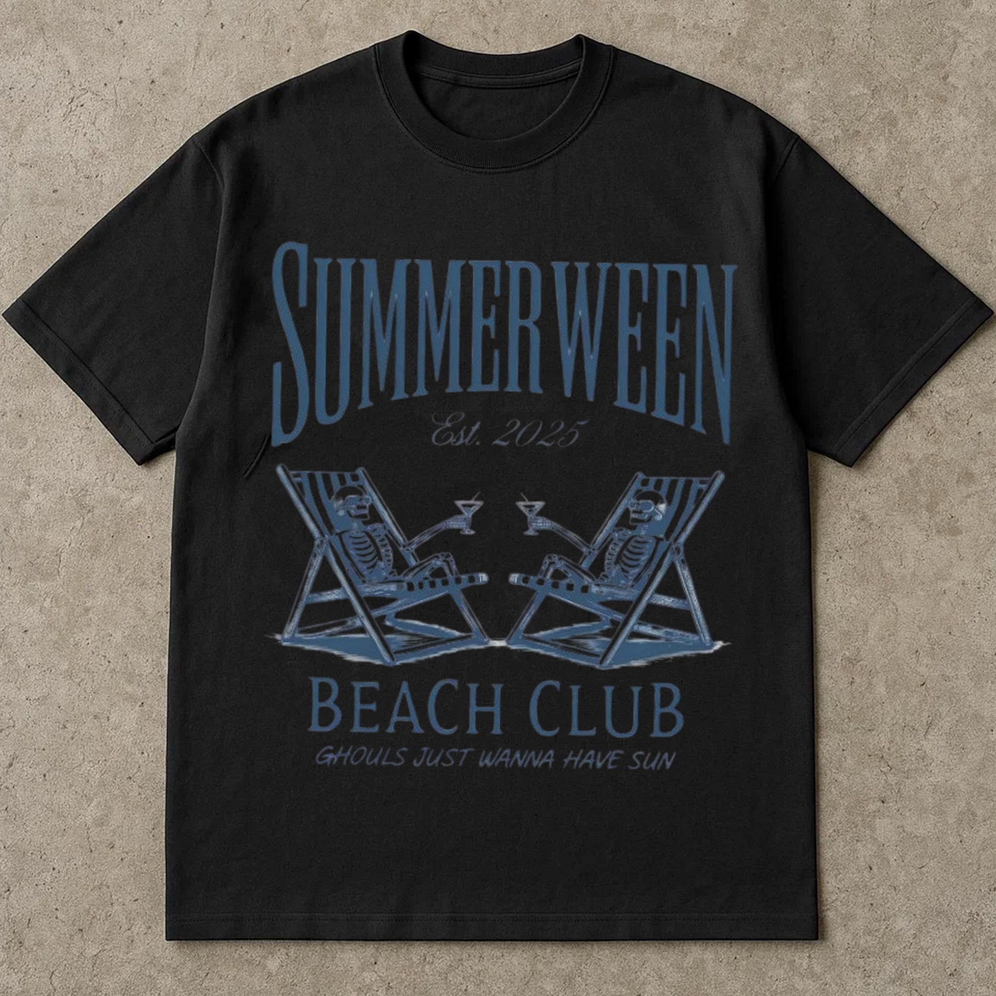 Summerween Beach Club T-Shirt, Halloween Tee Shirt, Ghouls Just Wanna Tee, Summer Ween Funny Cute Skeleton T Shirts, Halloween Costume Ideas
