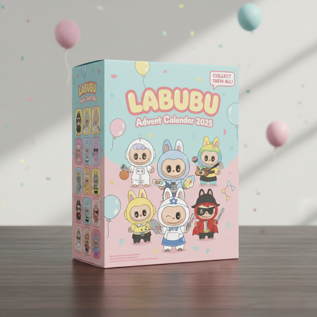 Labubu Advent Calendar 2025, Cute Profession Figures, Kawaii Collectibles, Bunny Mini Toys, Christmas Gift Set, 24 Characters