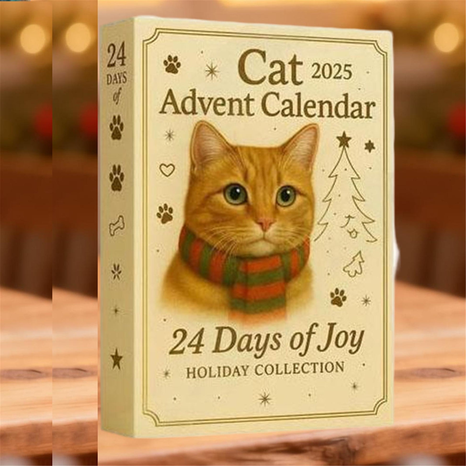 Cute Christmas Cat Advent Calendar 2025, 24 Kawaii Figurines, Holiday Surprise Gift for Kids & Pet Lovers