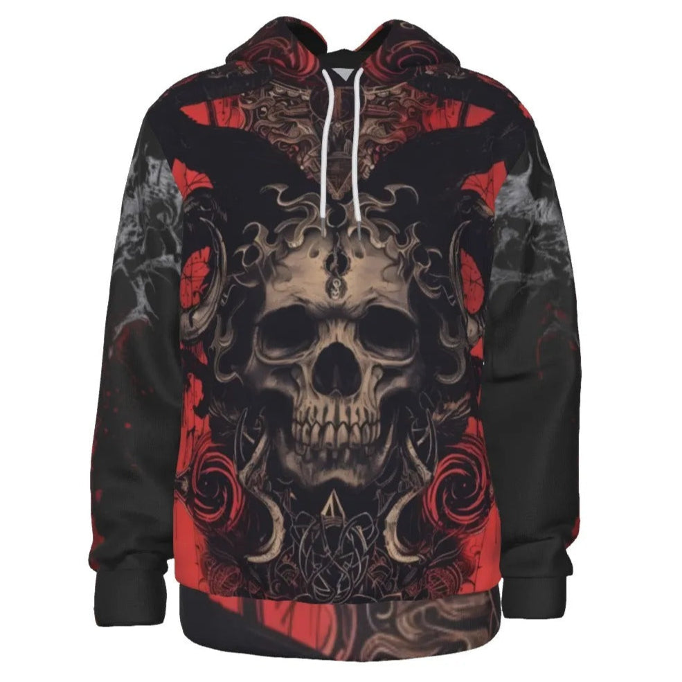 Infernal Mandala Skull Hoodie, Halloween Costume Ideas, Gothic Horror Mandala Sweatshirt, Halloween Horror Nights