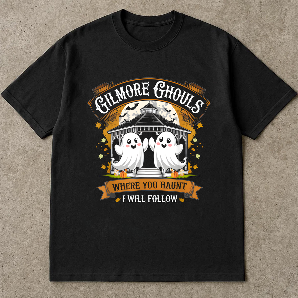 Gilmore Ghouls Shirt, Funny Halloween Ghost Tee, Where You Haunt I Will Follow, Gilmore Girls Fan Gift - Spooky Fall Shirt