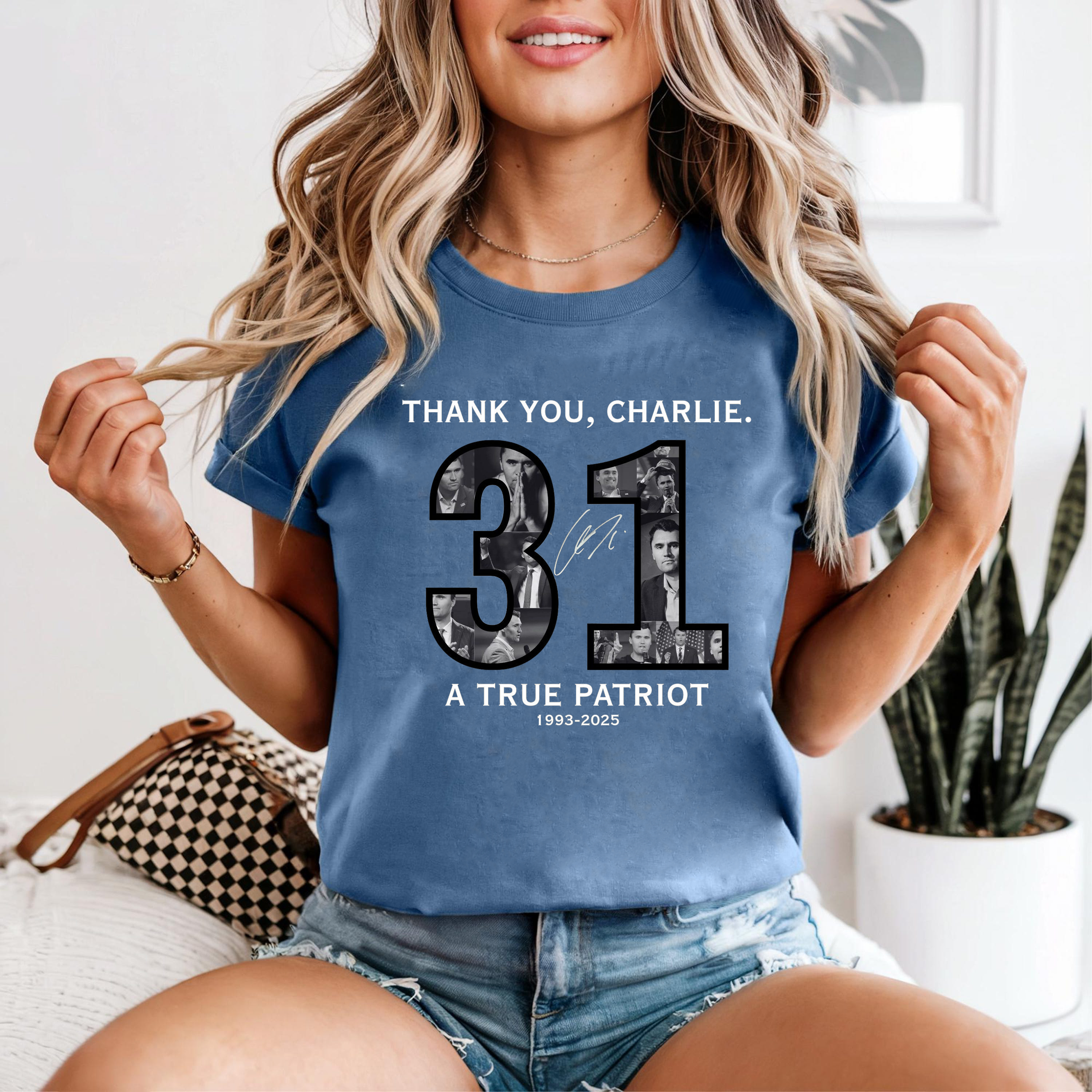 Thank You Charlie Shirt, 31 A True Patriot TShirt, Charlie Kirk Legacy Memorial Tee, Conservative Freedom Top