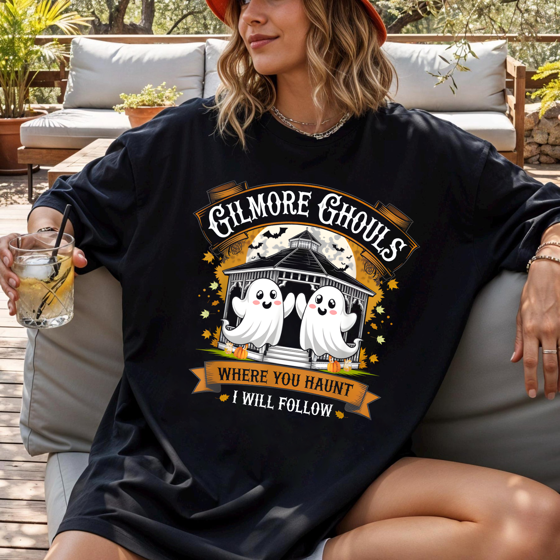 Gilmore Ghouls Shirt, Funny Halloween Ghost Tee, Where You Haunt I Will Follow, Gilmore Girls Fan Gift - Spooky Fall Shirt