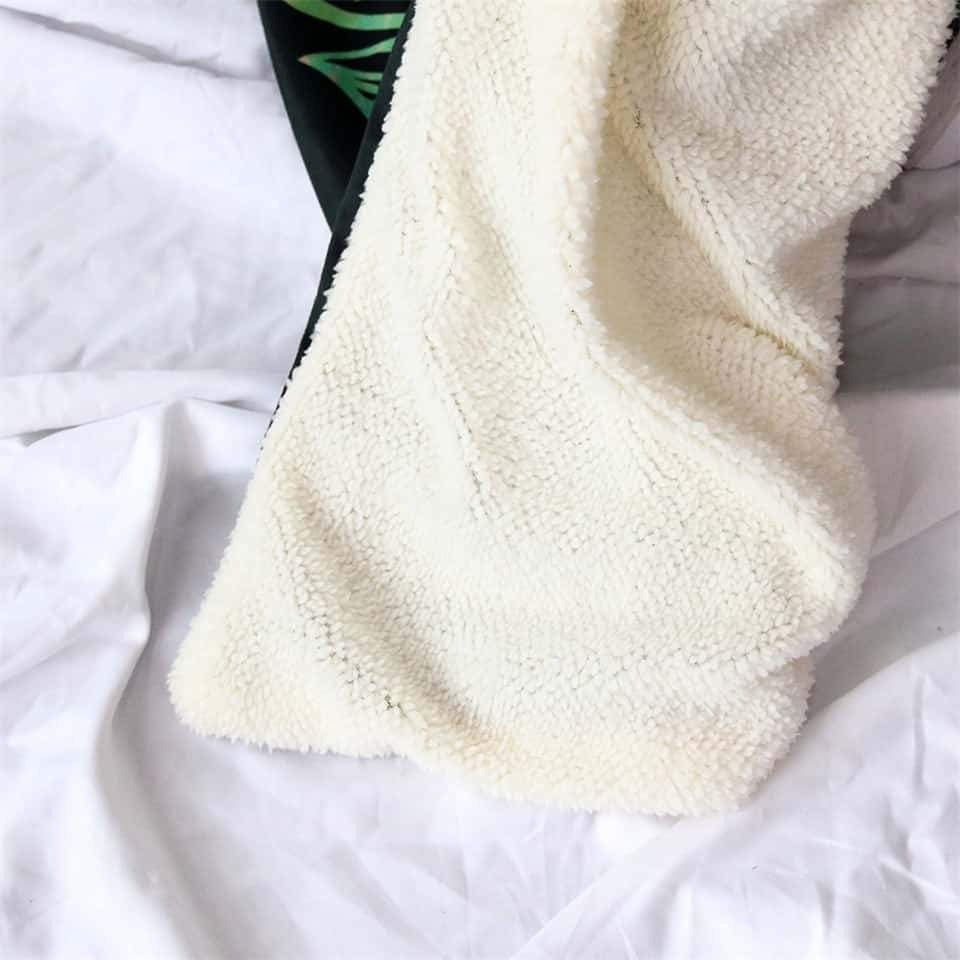 Viking Hooded Blanket with Norse Rune Bear Design, Celtic Knot Fleece Sherpa Throw, Nordic Warrior Cloak Cape for Men Women, Mythology Gift Idea. BLKAC37