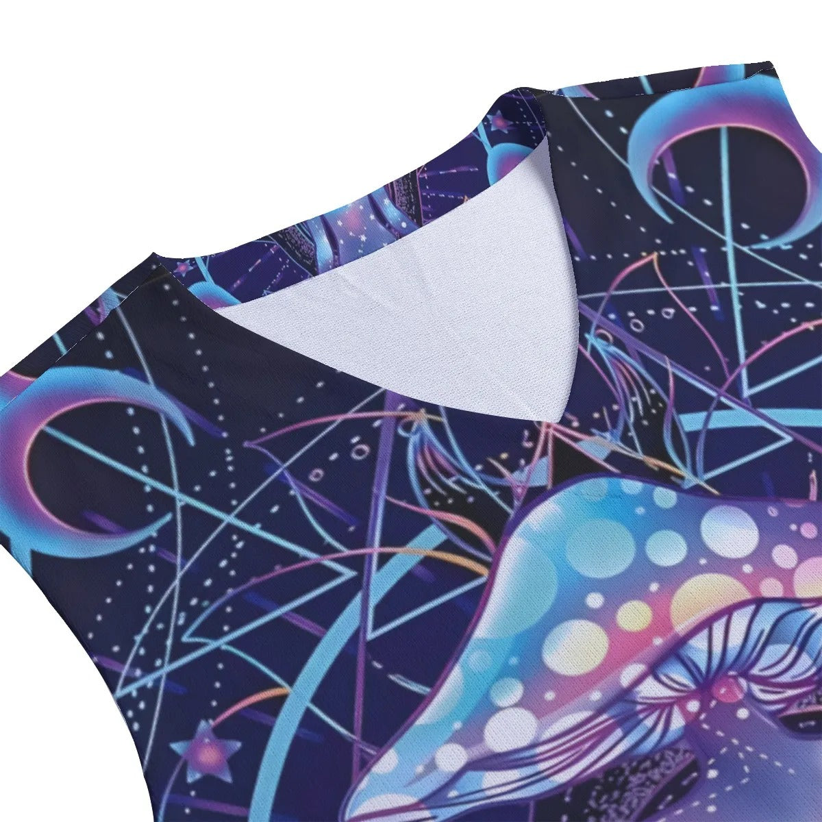 Mystic Mushroom Awakening Tank Top, Psychedelic Spiritual Shirt, Cosmic Mushroom Sleeveless Top, Visionary Art Festival Wear, Boho Mystic Style