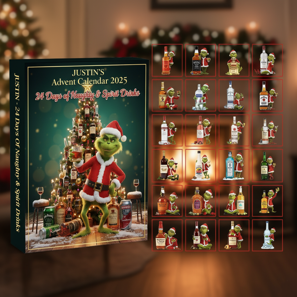 Grinch Advent Calendar 2025, Christmas Countdown Box, Fun Holiday Surprise Gifts, Whoville-Themed Xmas Calendar