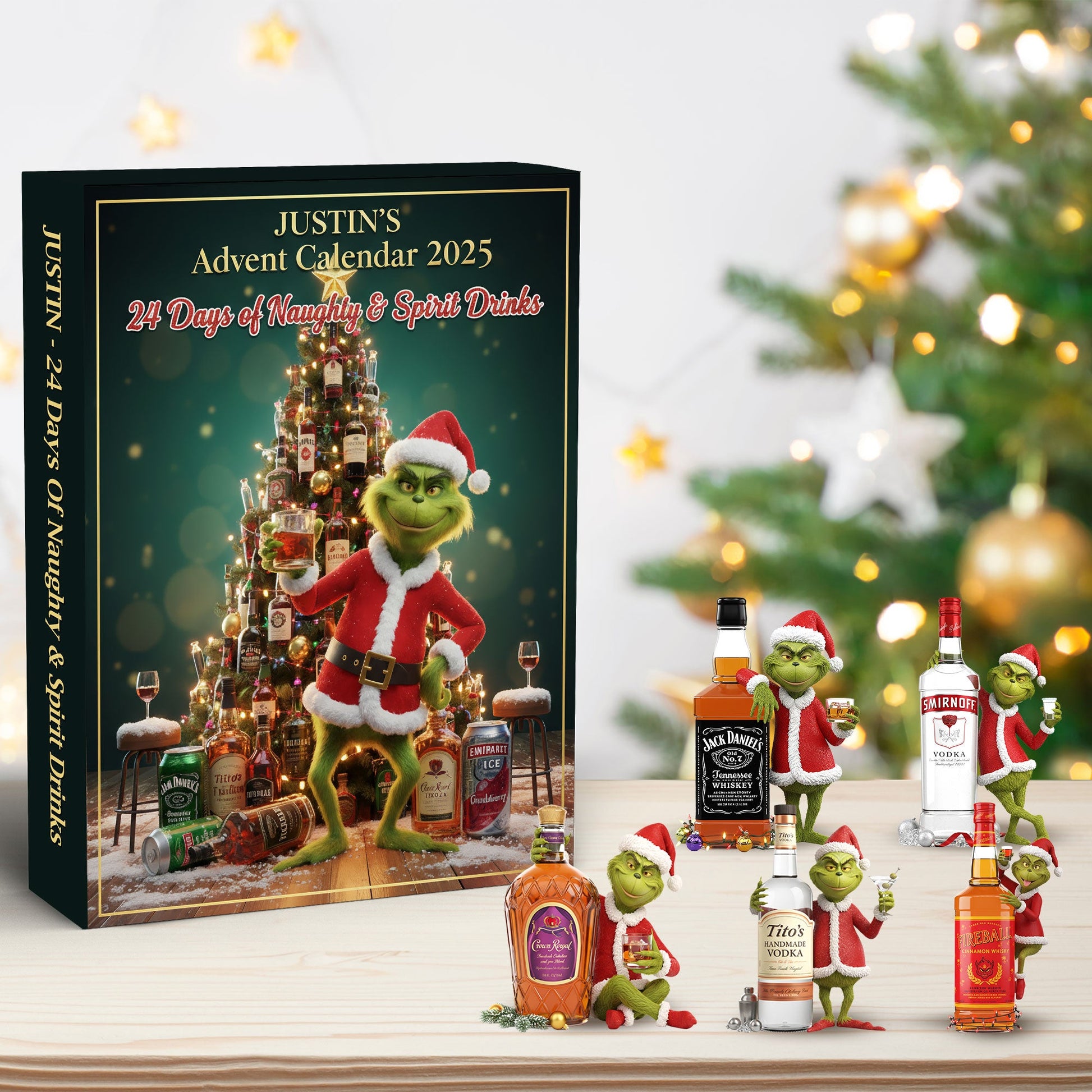 Grinch Advent Calendar 2025, Christmas Countdown Box, Fun Holiday Surprise Gifts, Whoville-Themed Xmas Calendar