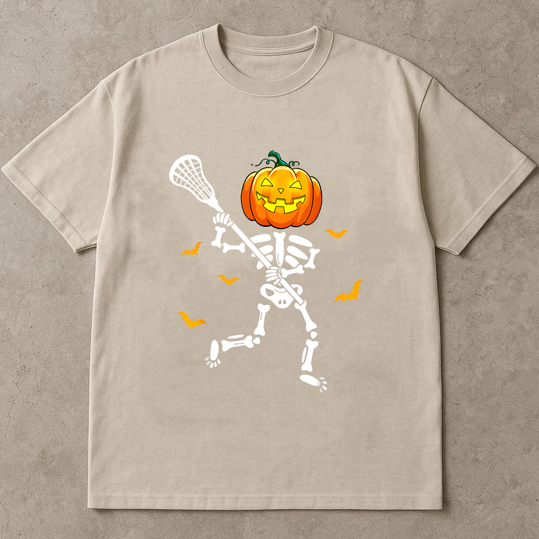 Lacrosse Halloween Shirt, Pumpkin Head Skeleton Playing Lacrosse, Funny Spooky Sports Tee, Halloween Gift for Lacrosse Player