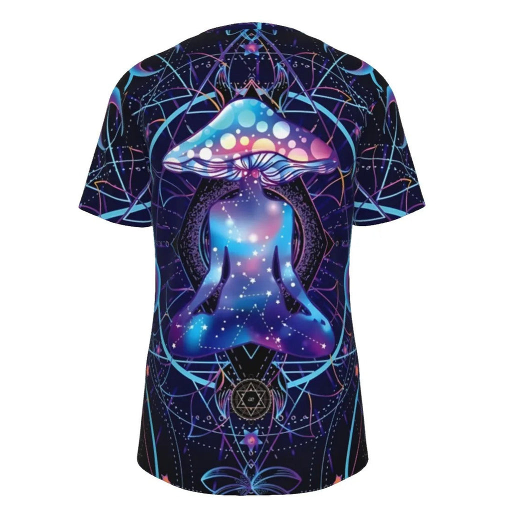 Mystic Mushroom Awakening T-Shirt, Psychedelic Spiritual Tee, Cosmic Mushroom Graphic Shirt, Visionary Art Top, Boho Festival Style
