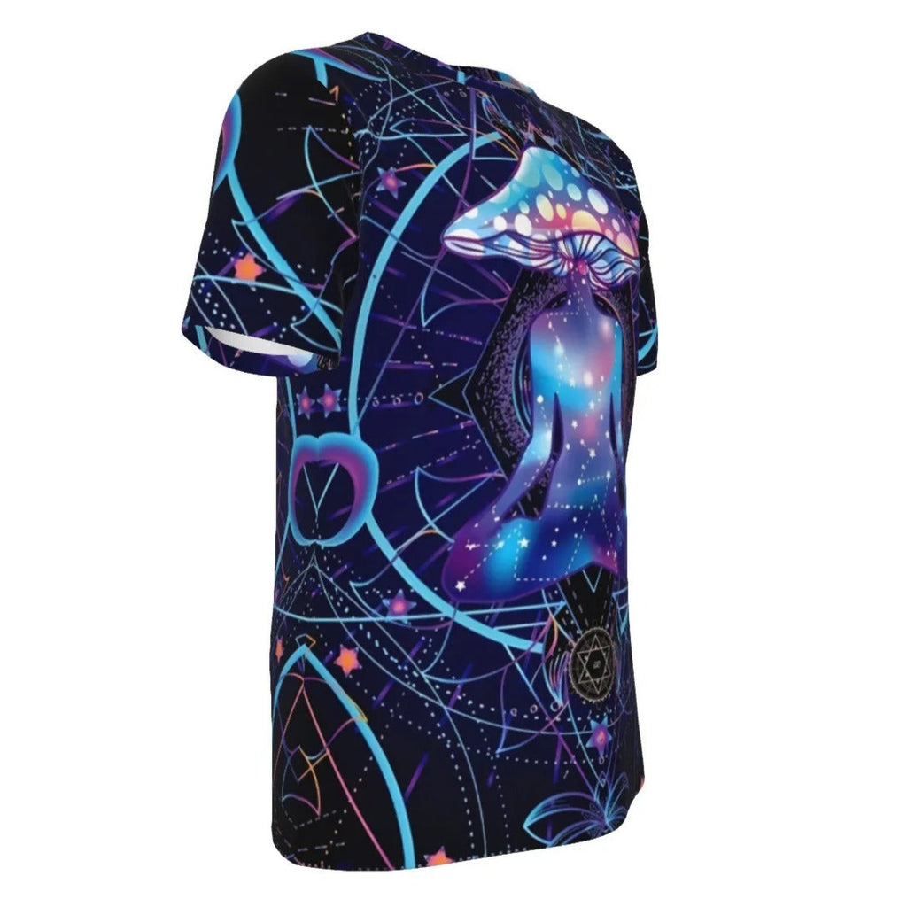 Mystic Mushroom Awakening T-Shirt, Psychedelic Spiritual Tee, Cosmic Mushroom Graphic Shirt, Visionary Art Top, Boho Festival Style