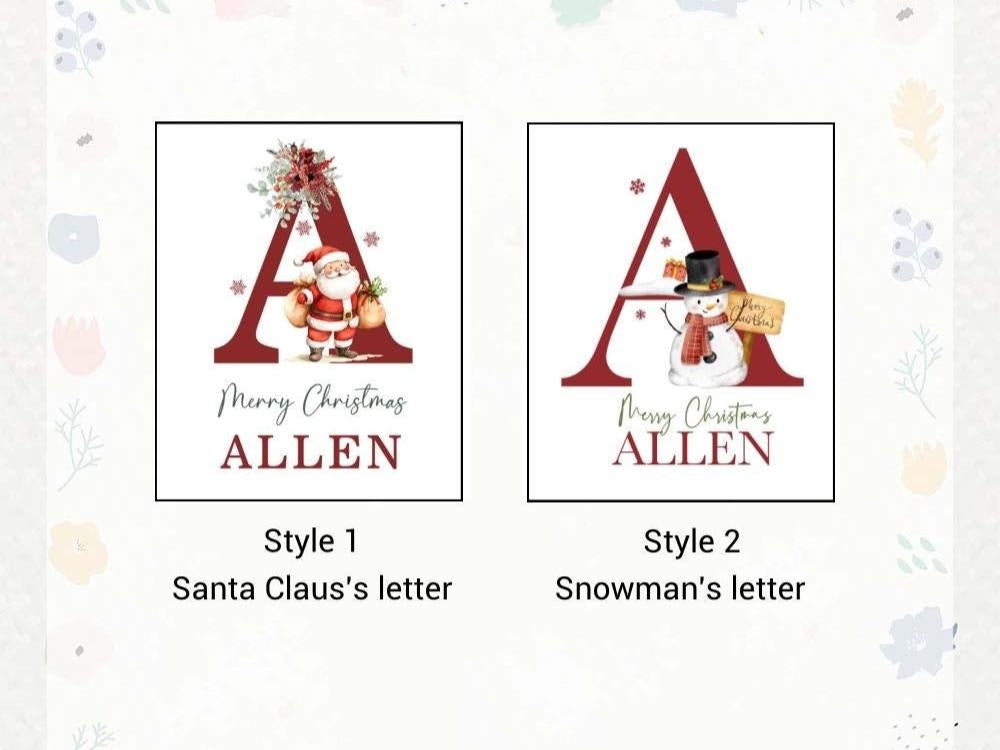 Personalized Santa Sack, Large Christmas Sack, Personalized Christmas Toy Sack with Name Initial, Christmas Gift Bag, First Christmas Gift