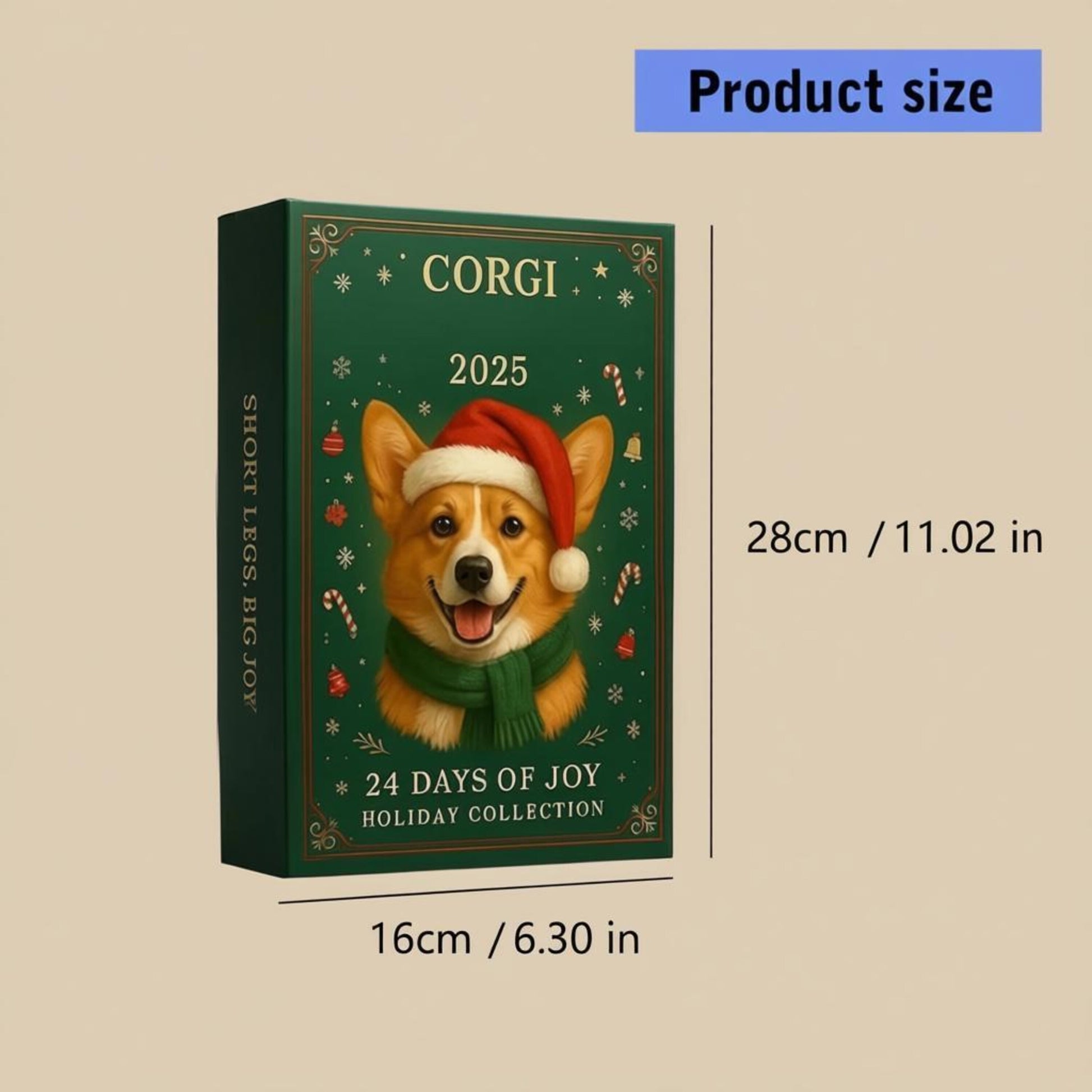 Corgi Advent Calendar 2025, Cute Dog Ornaments, 24 Day Christmas Countdown, Puppy Lovers Holiday Collectible Gift