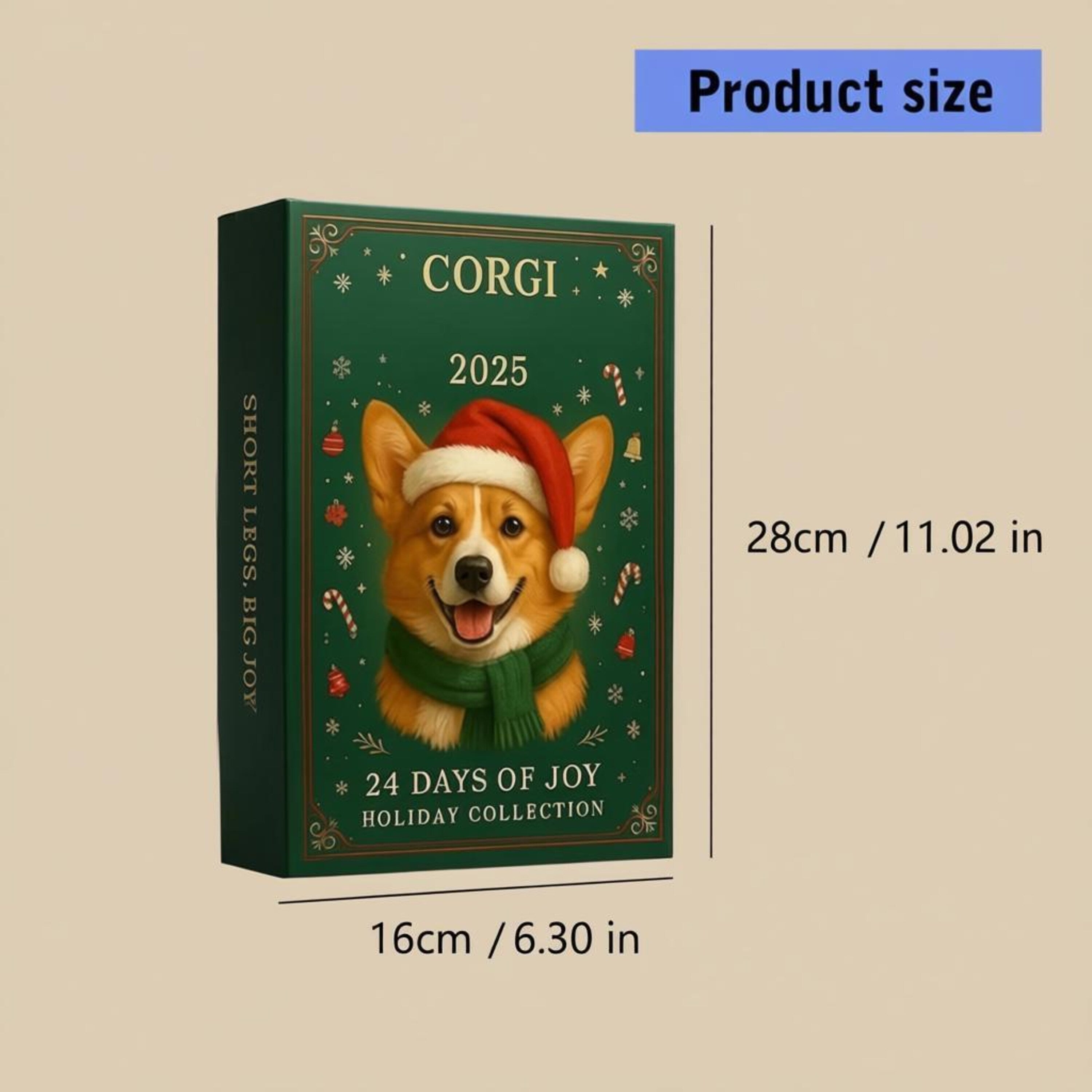 Corgi Advent Calendar 2025, Cute Dog Ornaments, 24 Day Christmas Countdown, Puppy Lovers Holiday Collectible Gift