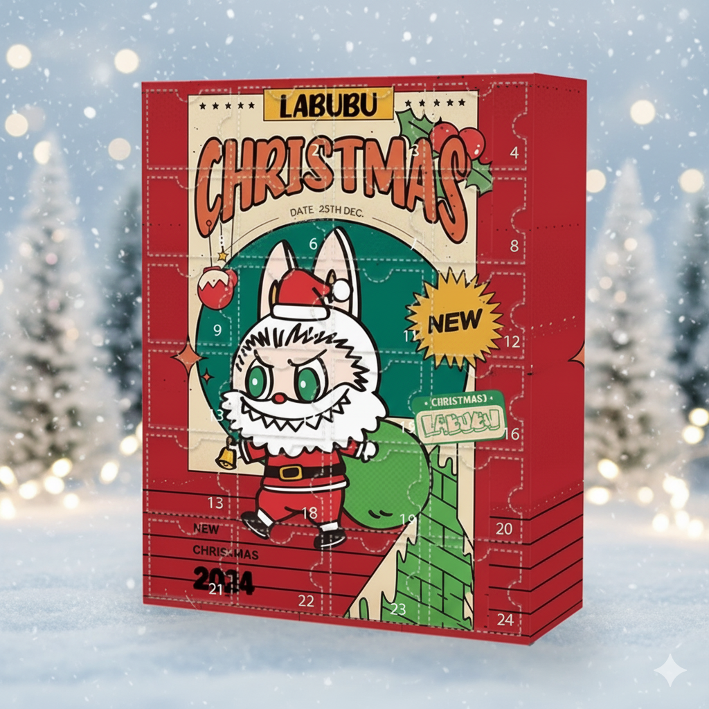 Labubu Christmas Advent Calendar 2025, Cute Bunny Figures, Kawaii Collectible Toys, Holiday Gift Set, 24 Mini Characters