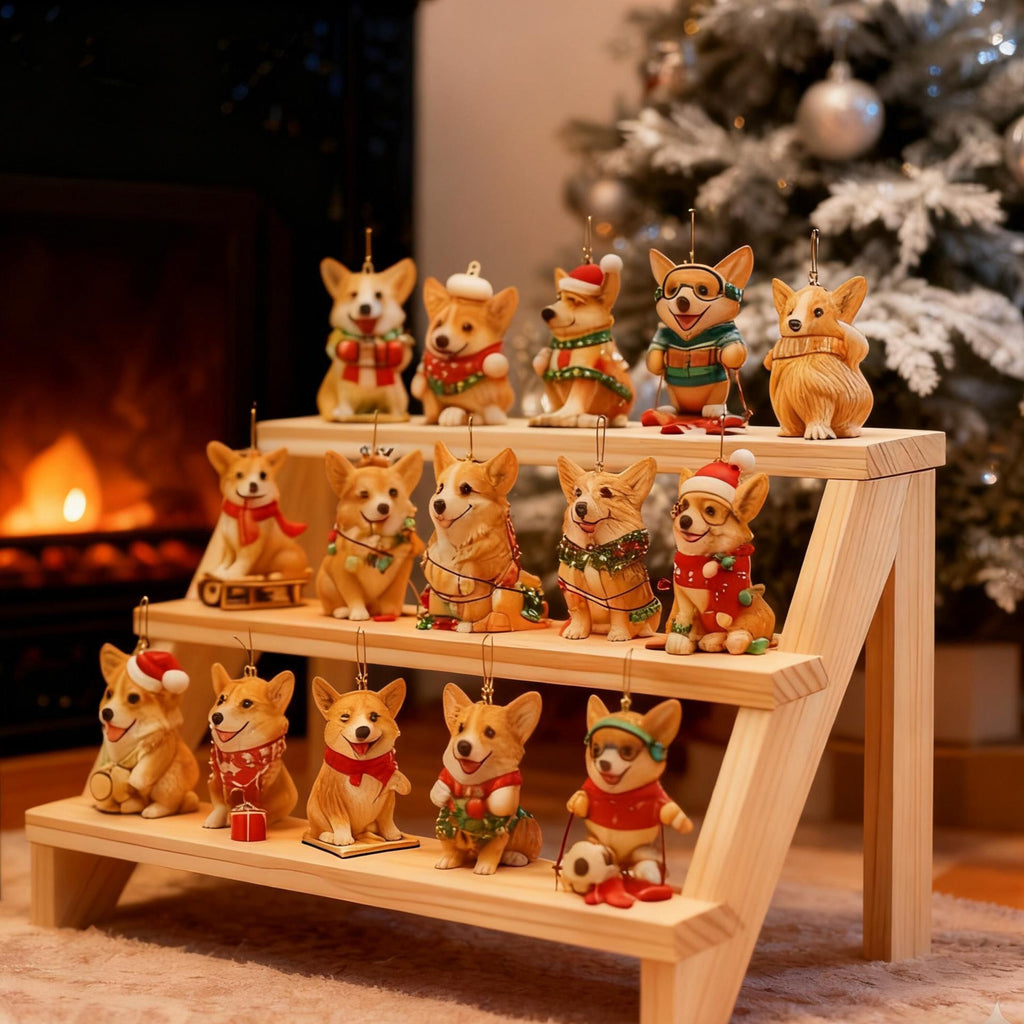 Corgi Advent Calendar 2025, Cute Dog Ornaments, 24 Day Christmas Countdown, Puppy Lovers Holiday Collectible Gift