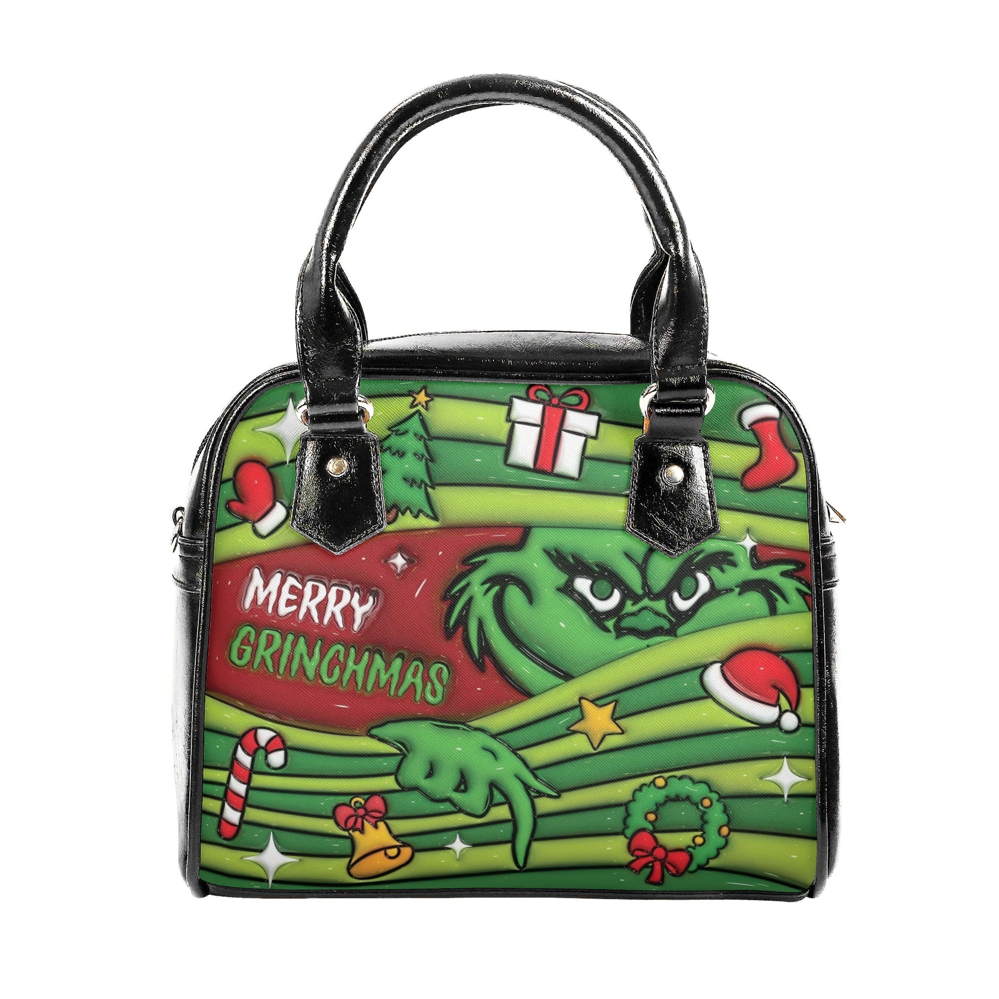 Christmas Tree Handbag, Holiday Gift Tote Bag, Festive Party Purse, Winter Seasonal Shoulder Bag