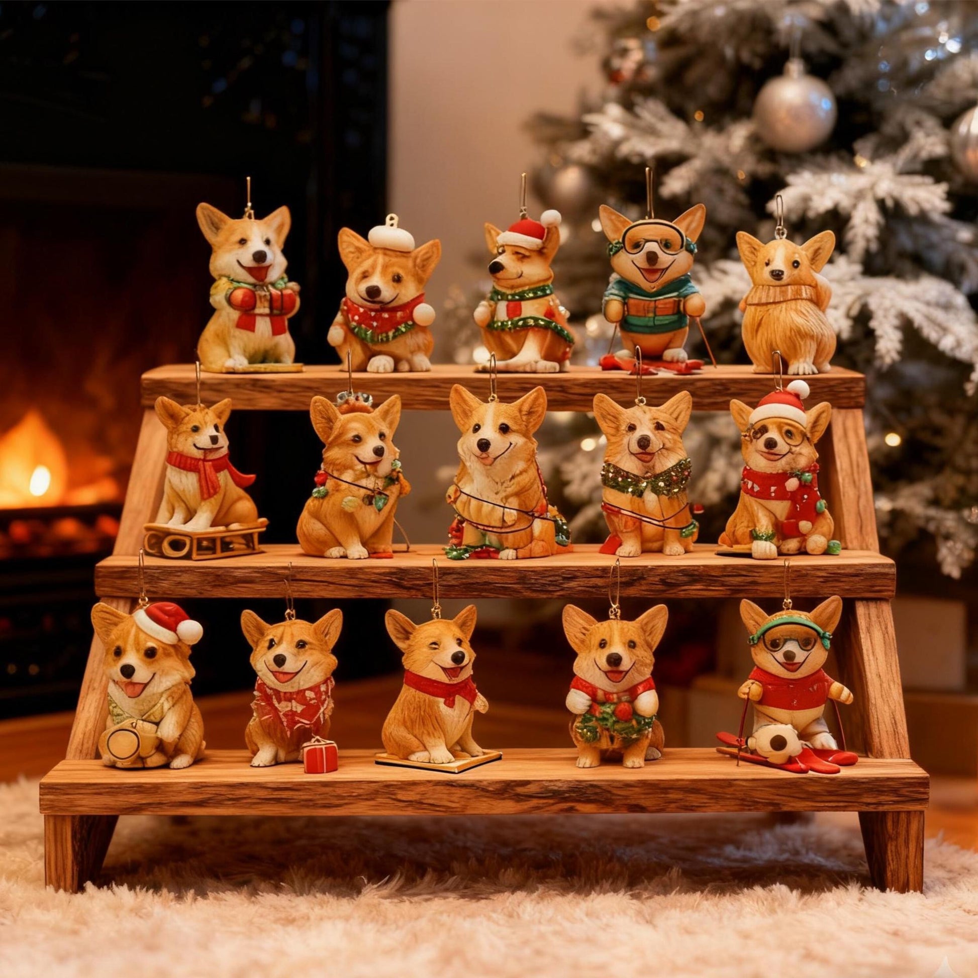Corgi Advent Calendar 2025, Cute Dog Ornaments, 24 Day Christmas Countdown, Puppy Lovers Holiday Collectible Gift