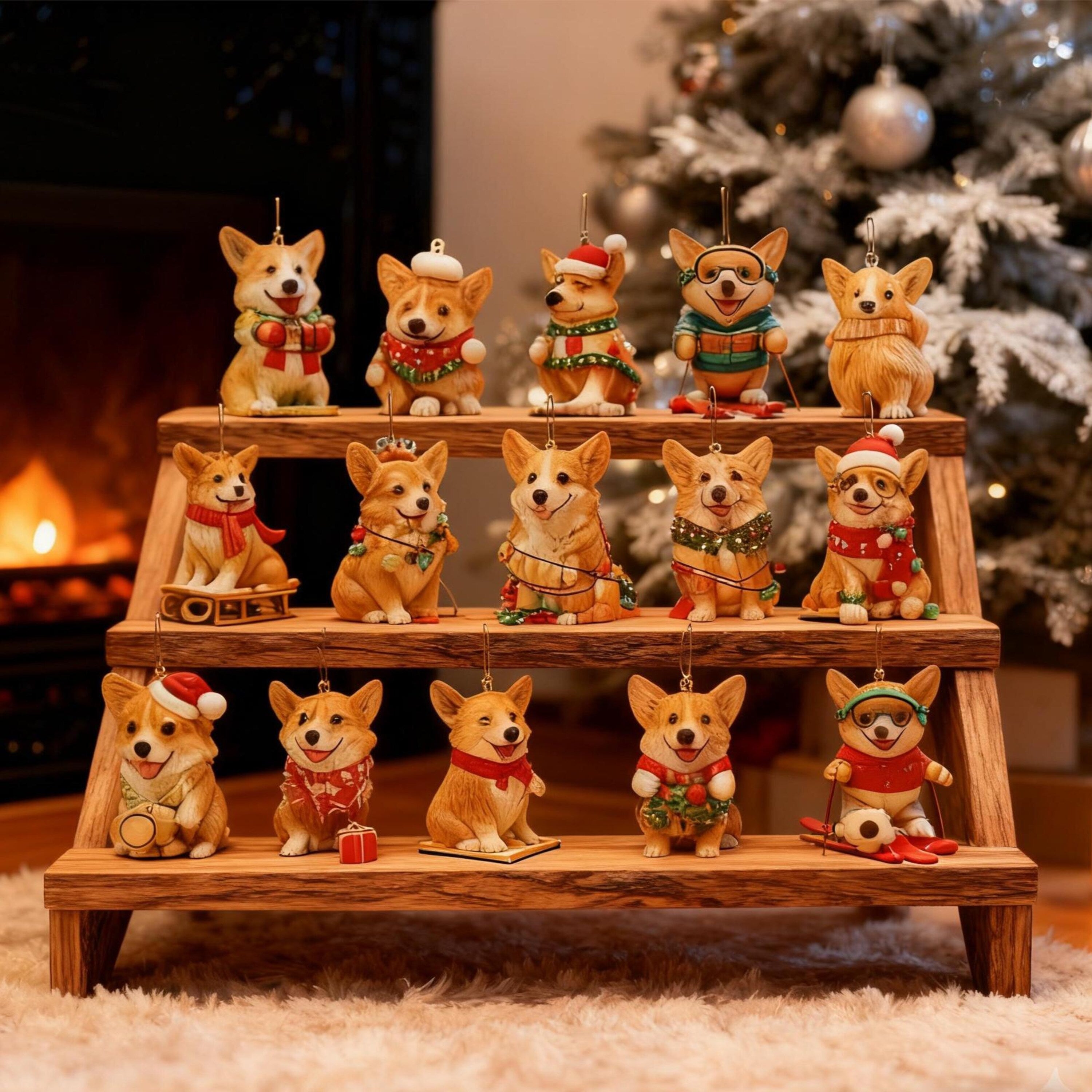 Corgi Advent Calendar 2025, Cute Dog Ornaments, 24 Day Christmas Countdown, Puppy Lovers Holiday Collectible Gift