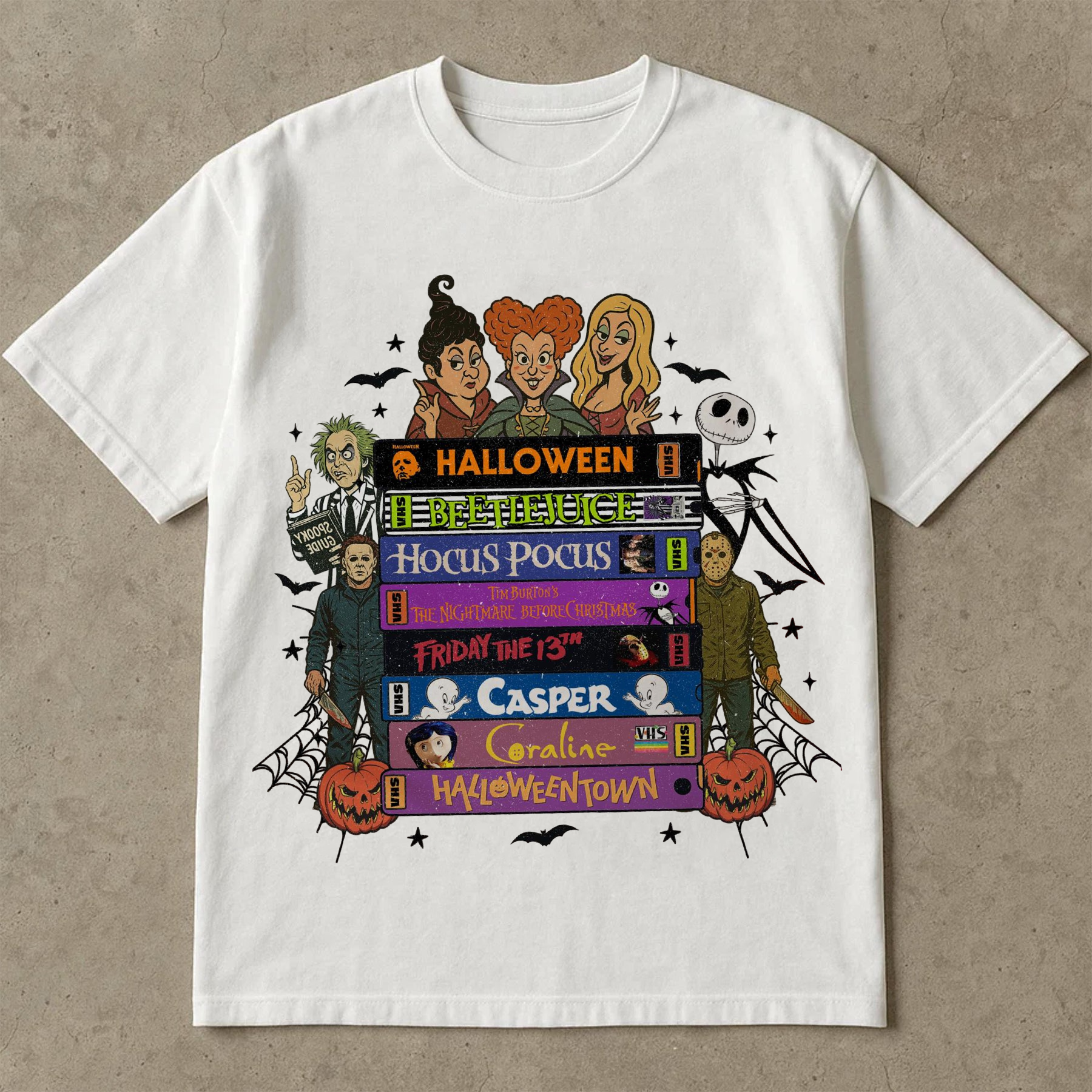 90s Style Retro Vintage Halloween shirt, Halloween Movies VHS Shirt, Funny Halloween shirt, Halloween shirt, Halloween Characters