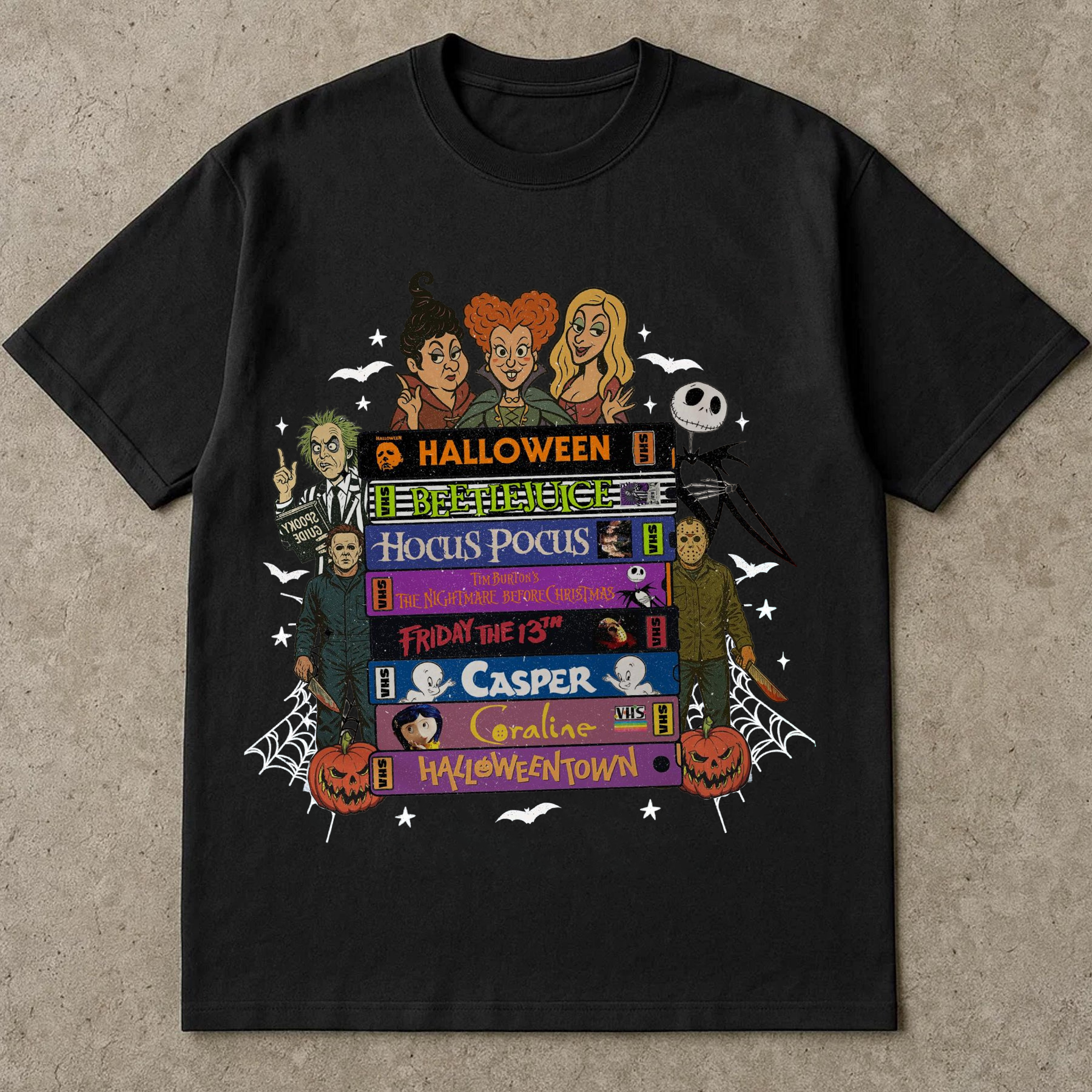 90s Style Retro Vintage Halloween shirt, Halloween Movies VHS Shirt, Funny Halloween shirt, Halloween shirt, Halloween Characters