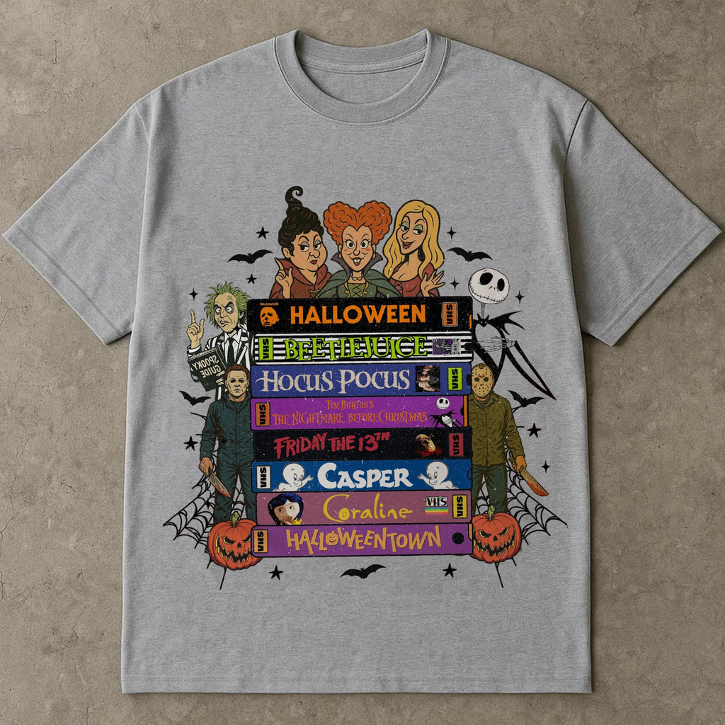 90s Style Retro Vintage Halloween shirt, Halloween Movies VHS Shirt, Funny Halloween shirt, Halloween shirt, Halloween Characters