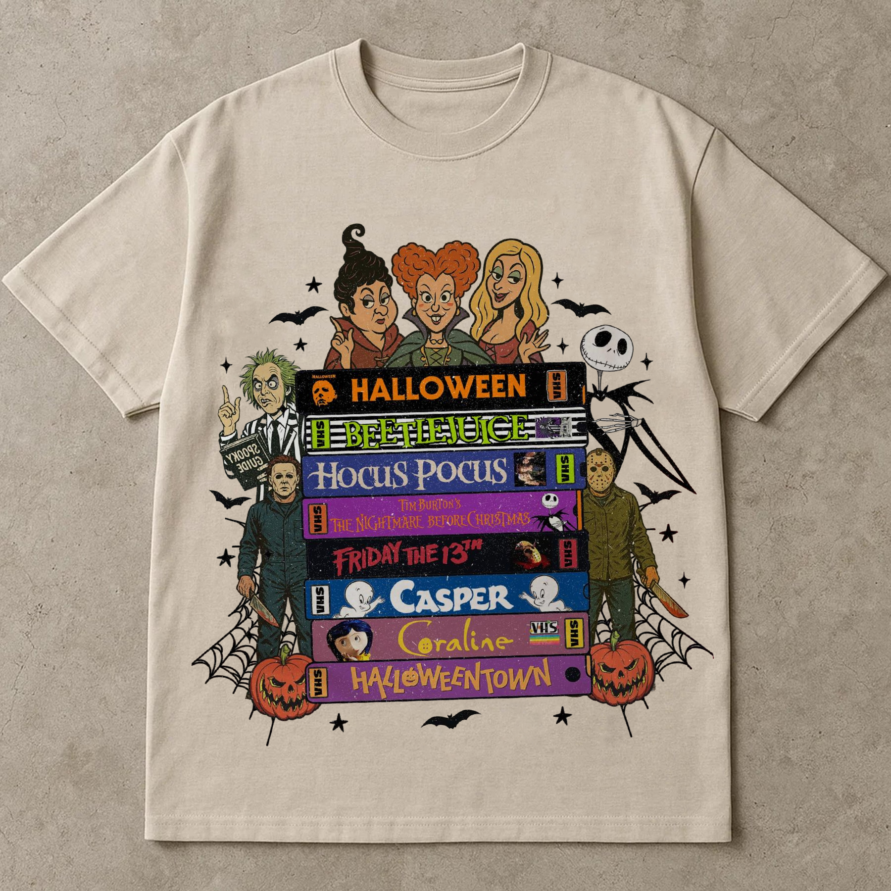 90s Style Retro Vintage Halloween shirt, Halloween Movies VHS Shirt, Funny Halloween shirt, Halloween shirt, Halloween Characters