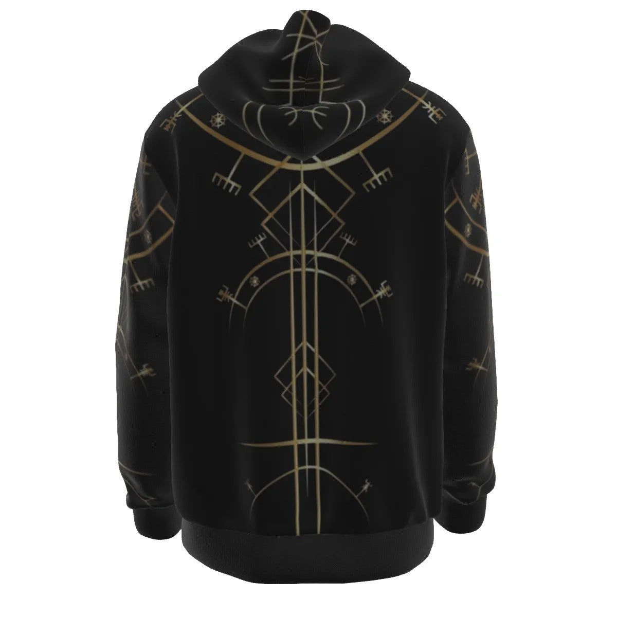 Viking Vegvisir Mysticism Hoodie, Norse Compass Viking Sweatshirt, Nordic Rune Hooded Top, Viking Spiritual Apparel, Sacred Geometry Hoodie